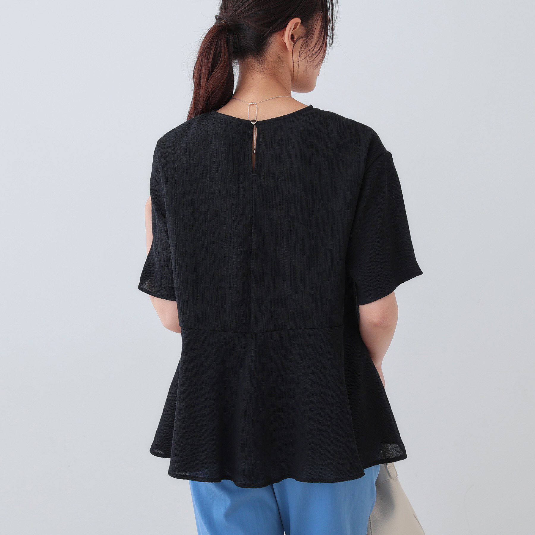 INDIVI「【洗える】ペプラムトップス」|Tシャツ・カットソー|