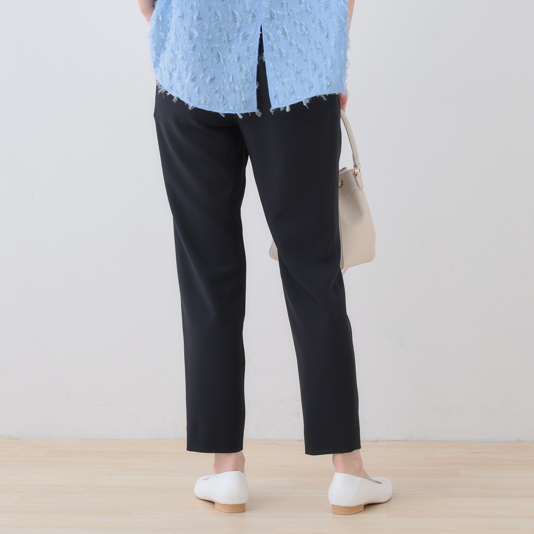 INDIVI「【洗える／ストレッチ】タックテーパードパンツ」|その他|