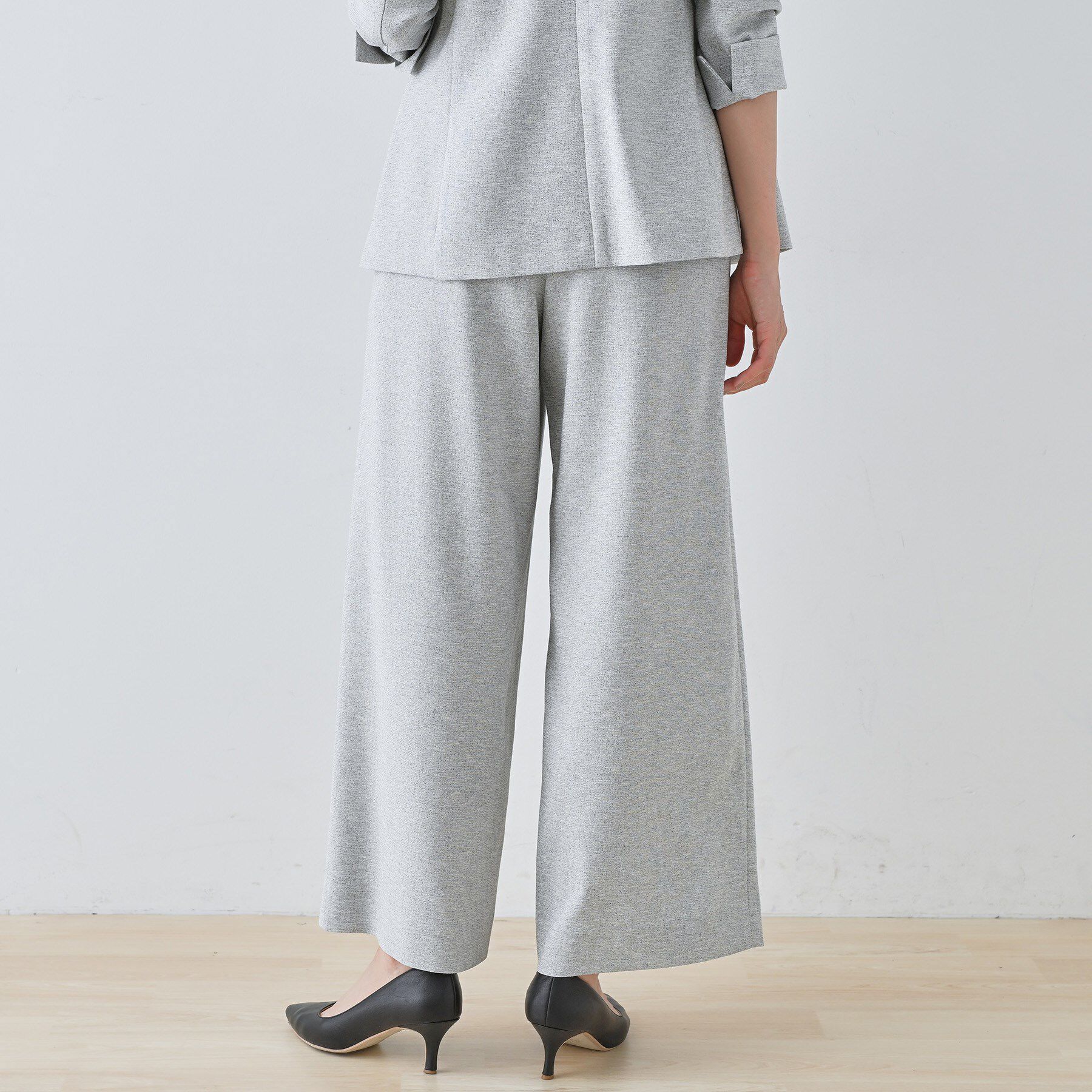 INDIVI「【通勤スーツ】ドライタッチワイドパンツ」|スーツ|