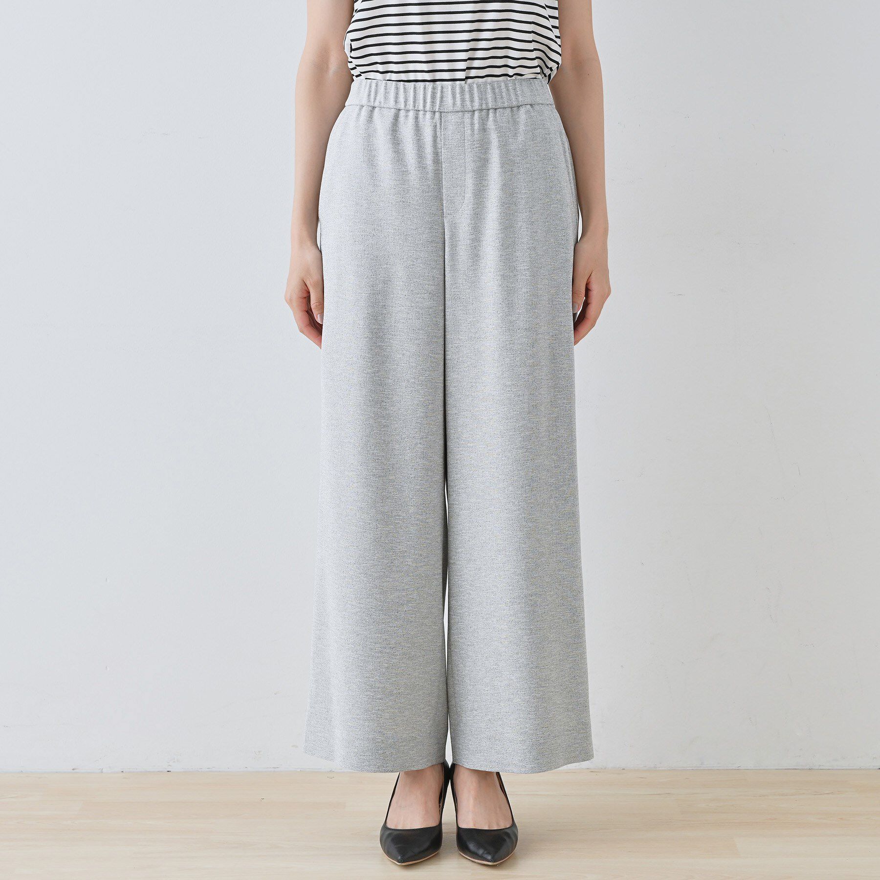 INDIVI「【通勤スーツ】ドライタッチワイドパンツ」|スーツ|