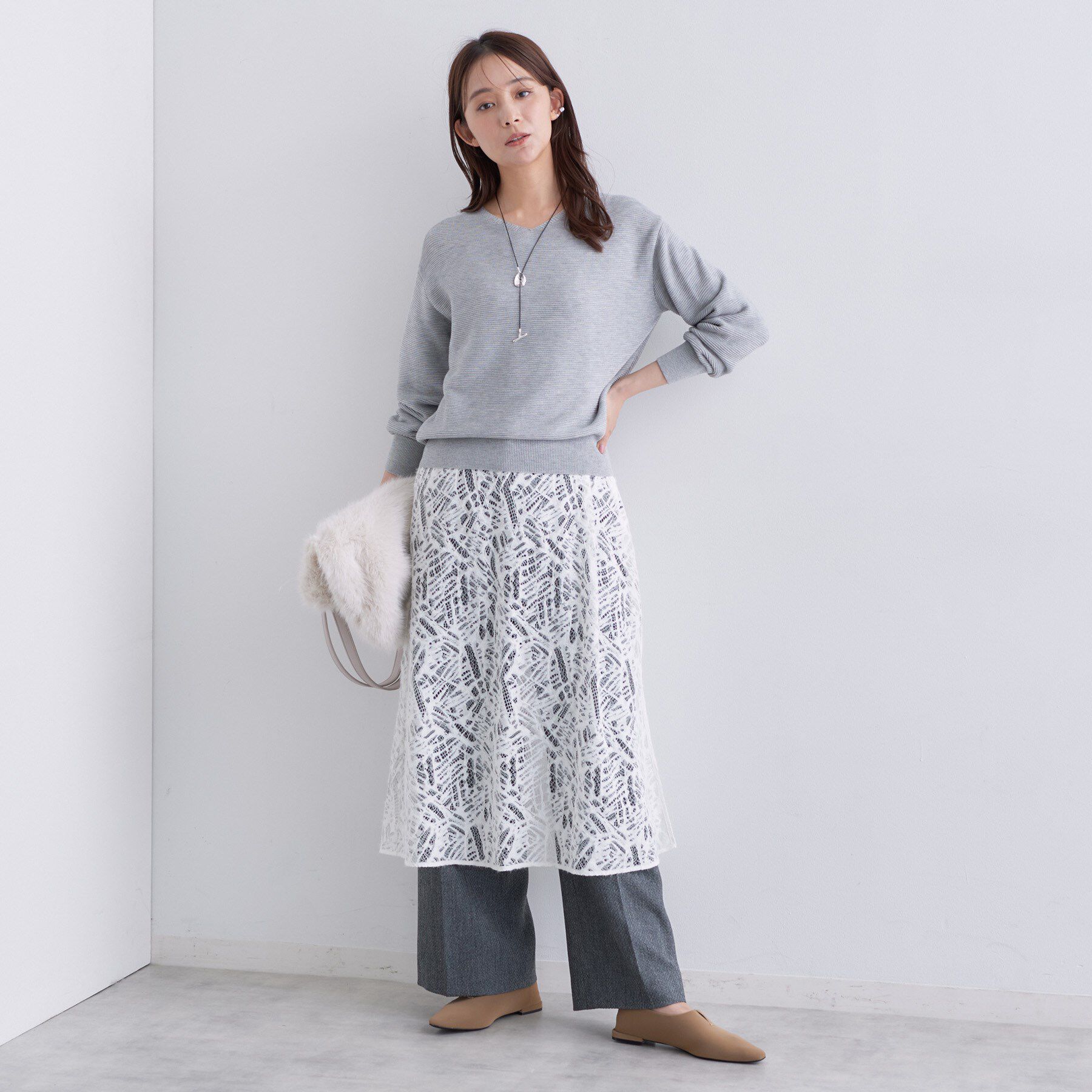 INDIVI「【レイヤード◎】レースキャミドレス」|ワンピース|