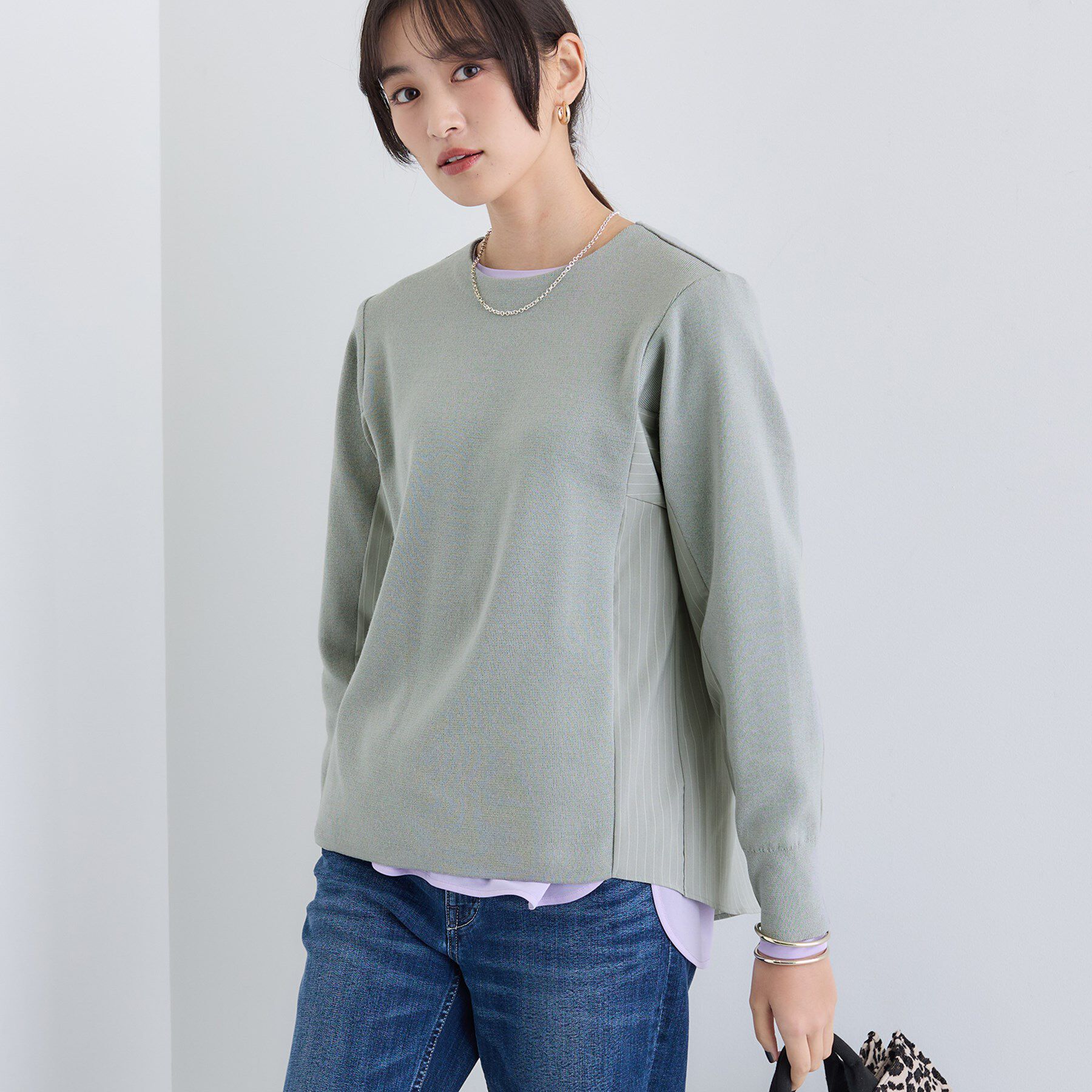 INDIVI「【洗える／選べる8色】トーンアップニット」|ニット・セーター|