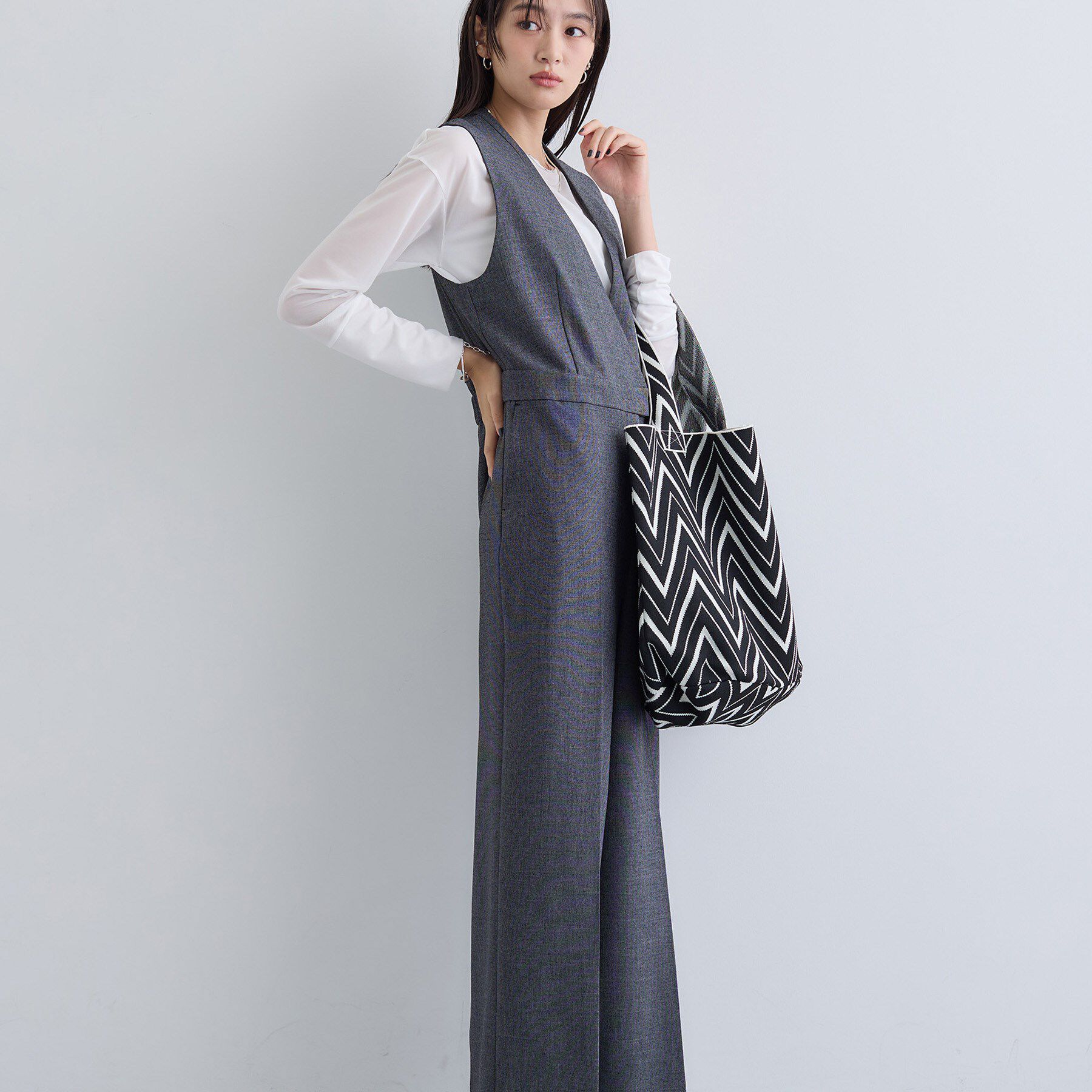 INDIVI「【トレンド／スタイルアップ】ストレッチコンビネゾン」|オールインワン|