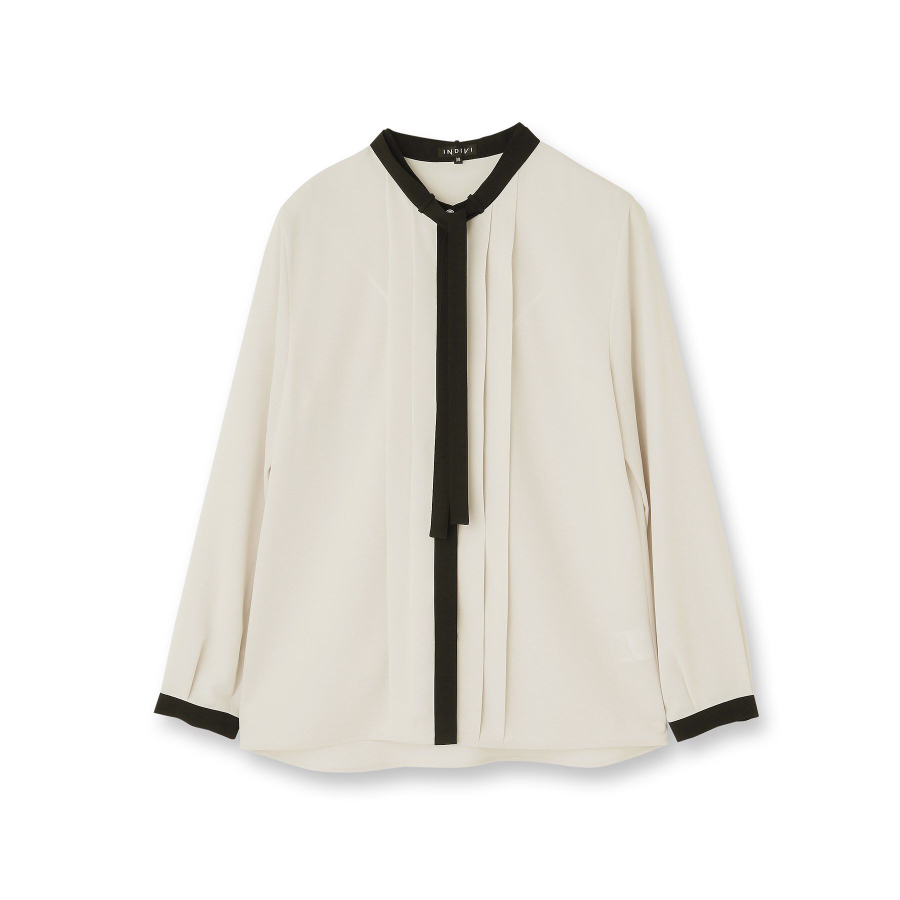 INDIVI「【きれいめ／オフィス／セレモニー】2WAYリボンタイブラウス」|シャツ・ブラウス|