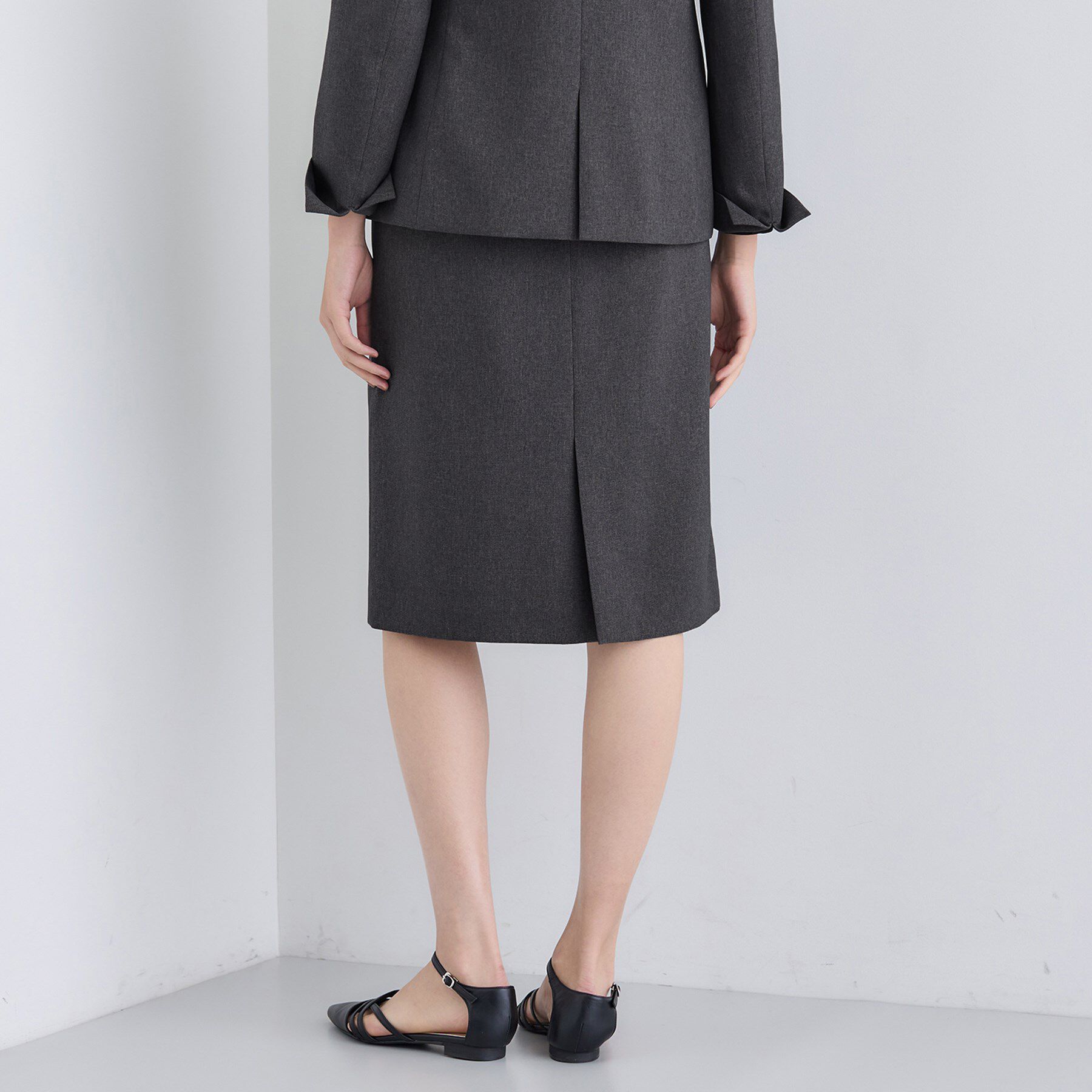 INDIVI「【洗える／通勤／スーツ】メランジストレッチ タイトスカート」|スーツ|