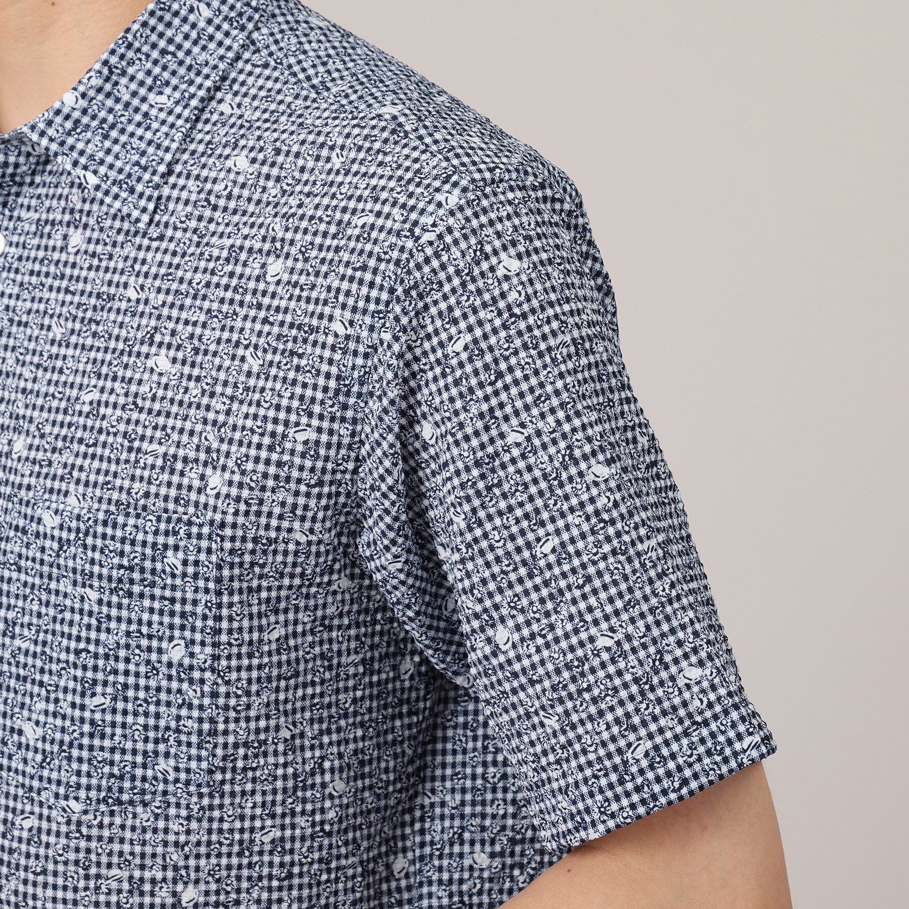 TAKEO KIKUCHI「【無地・チェック・ボタニカル柄】リップル シャツ」|シャツ・ブラウス|