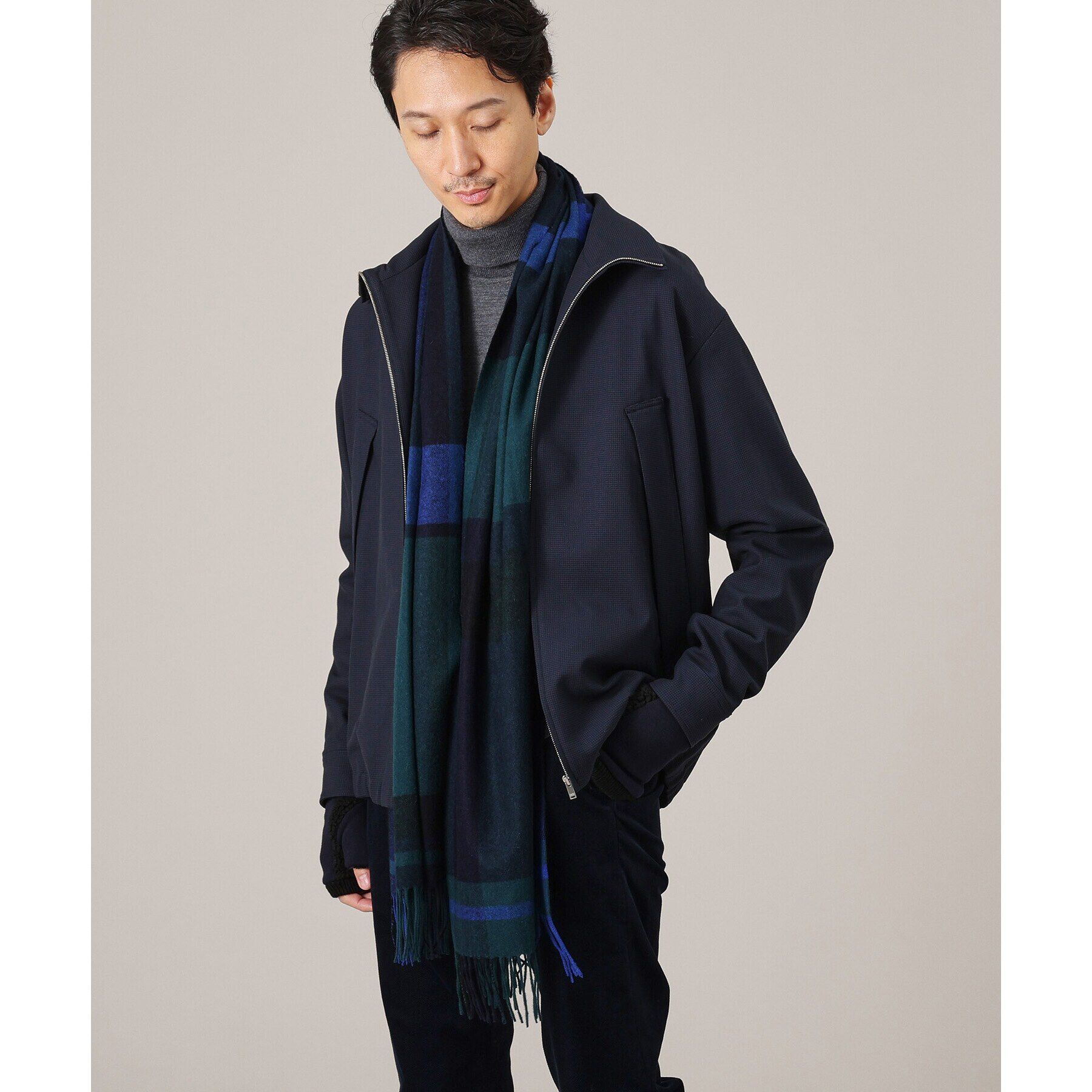 TAKEO KIKUCHI「【洗えるメリノウール混】タータンチェック マフラー」|ストール|