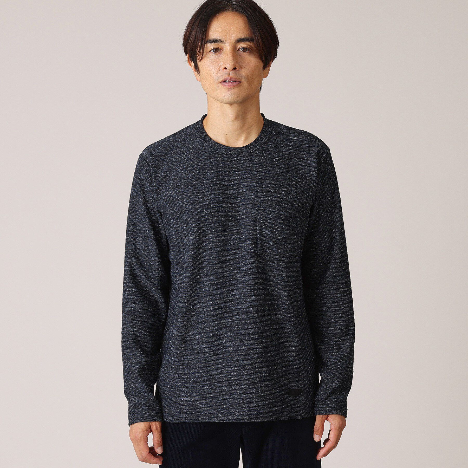 TAKEO KIKUCHI「【尾州織】ウールブレンド パイルカットソー」|Tシャツ・カットソー|