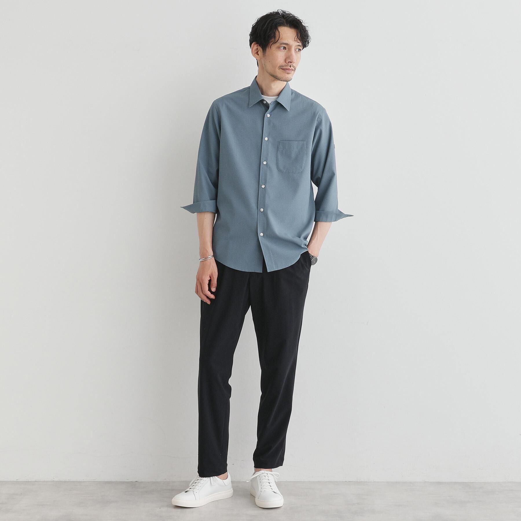 TAKEO KIKUCHI「【COOL CITY WEAR】DotAir（R）サッカー シャツ」|シャツ・ブラウス|
