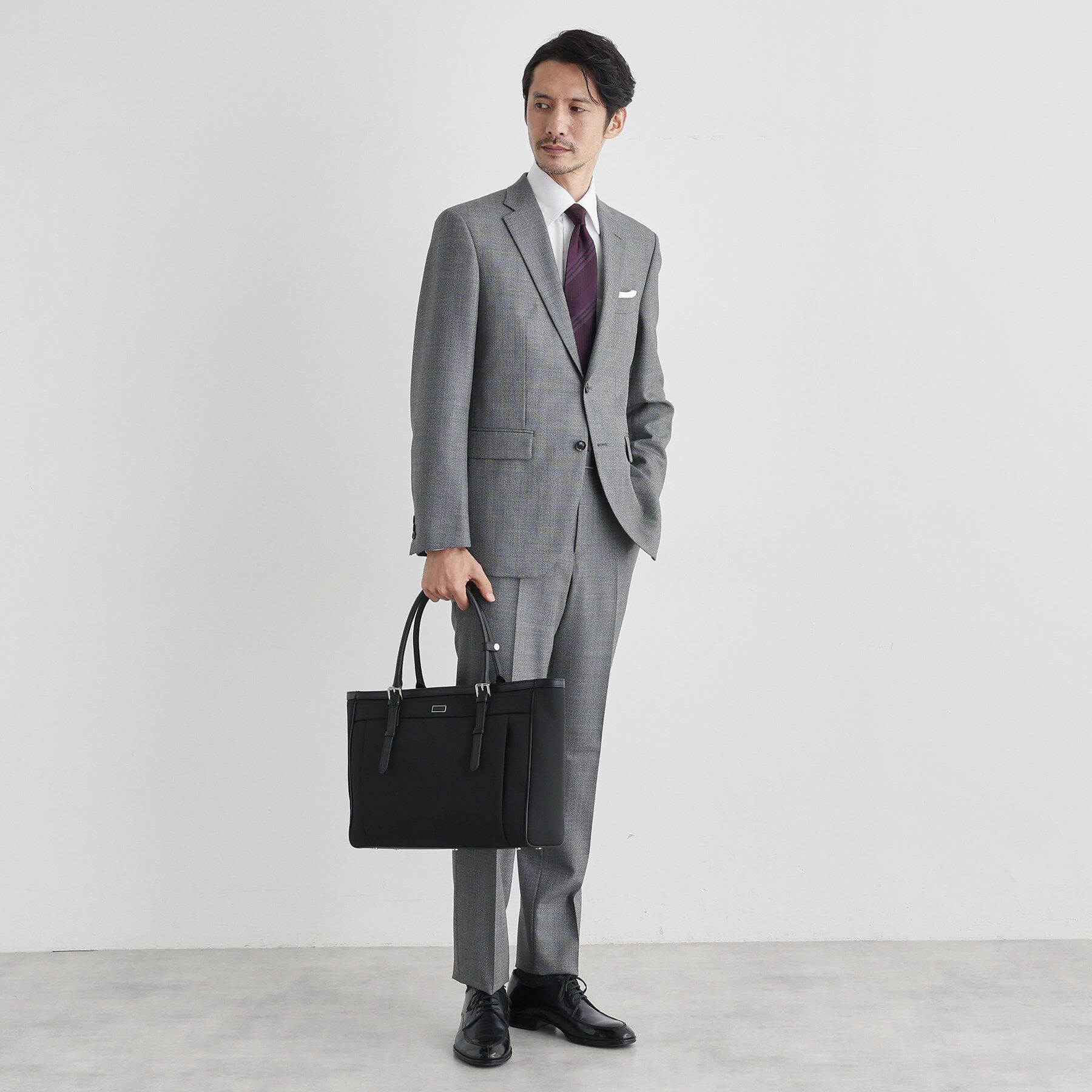 TAKEO KIKUCHI「メランジピンヘッド ブリーフトート」|ビジネスバッグ|