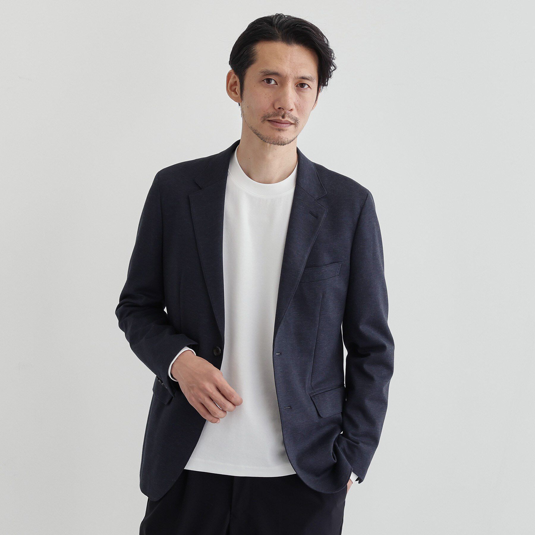 TAKEO KIKUCHI「【Ｓサイズ～】ストレッチ テーラードＴシャツ」|Tシャツ・カットソー|