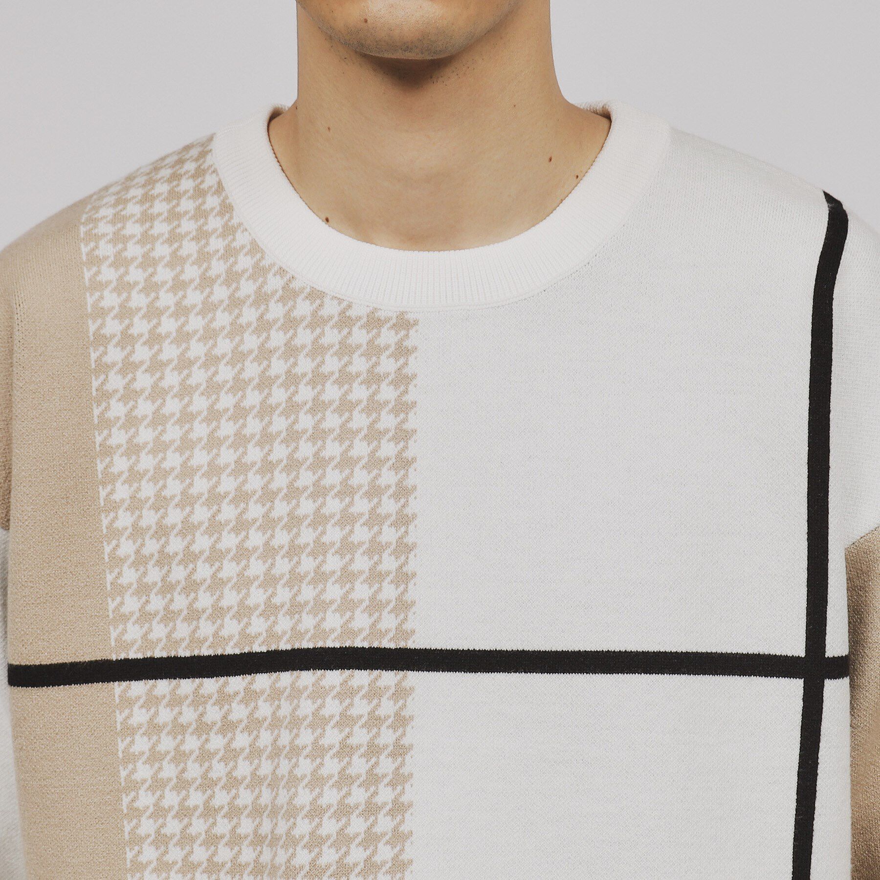 tk.TAKEO KIKUCHI「【もちもちニット】クラシックパターンクロスオーバー」|ニット・セーター|