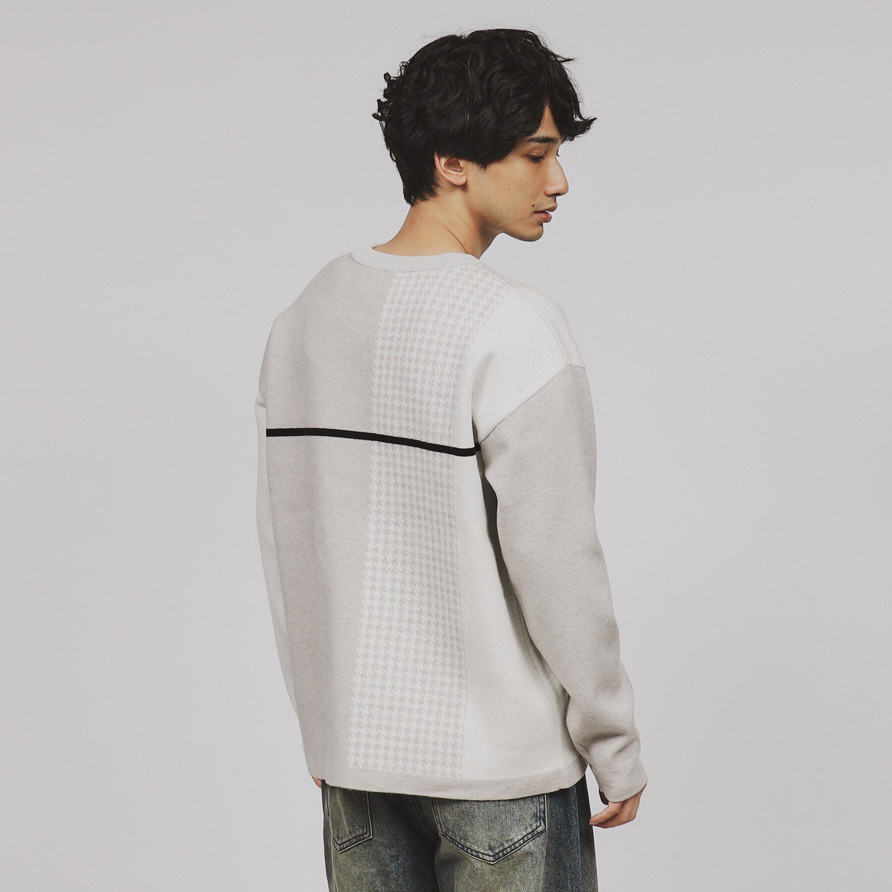 tk.TAKEO KIKUCHI「【もちもちニット】クラシックパターンクロスオーバー」|ニット・セーター|