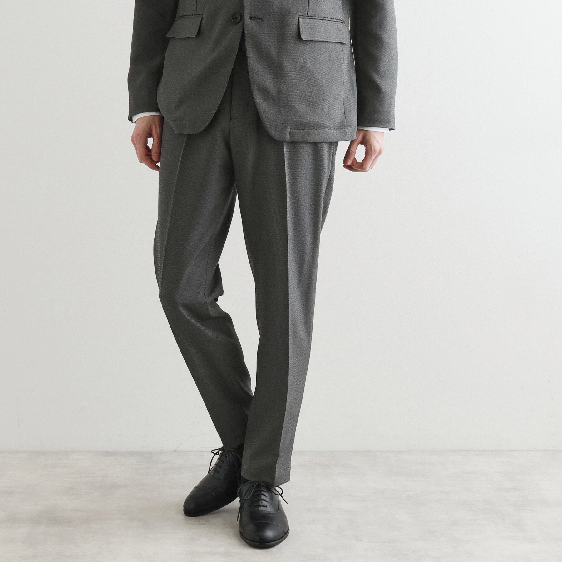 tk.TAKEO KIKUCHI「【洗える】ピンヘッドストレッチセットアップ／上下2点セット／速乾／WEB限定／ビジカジ対応」|スーツ|