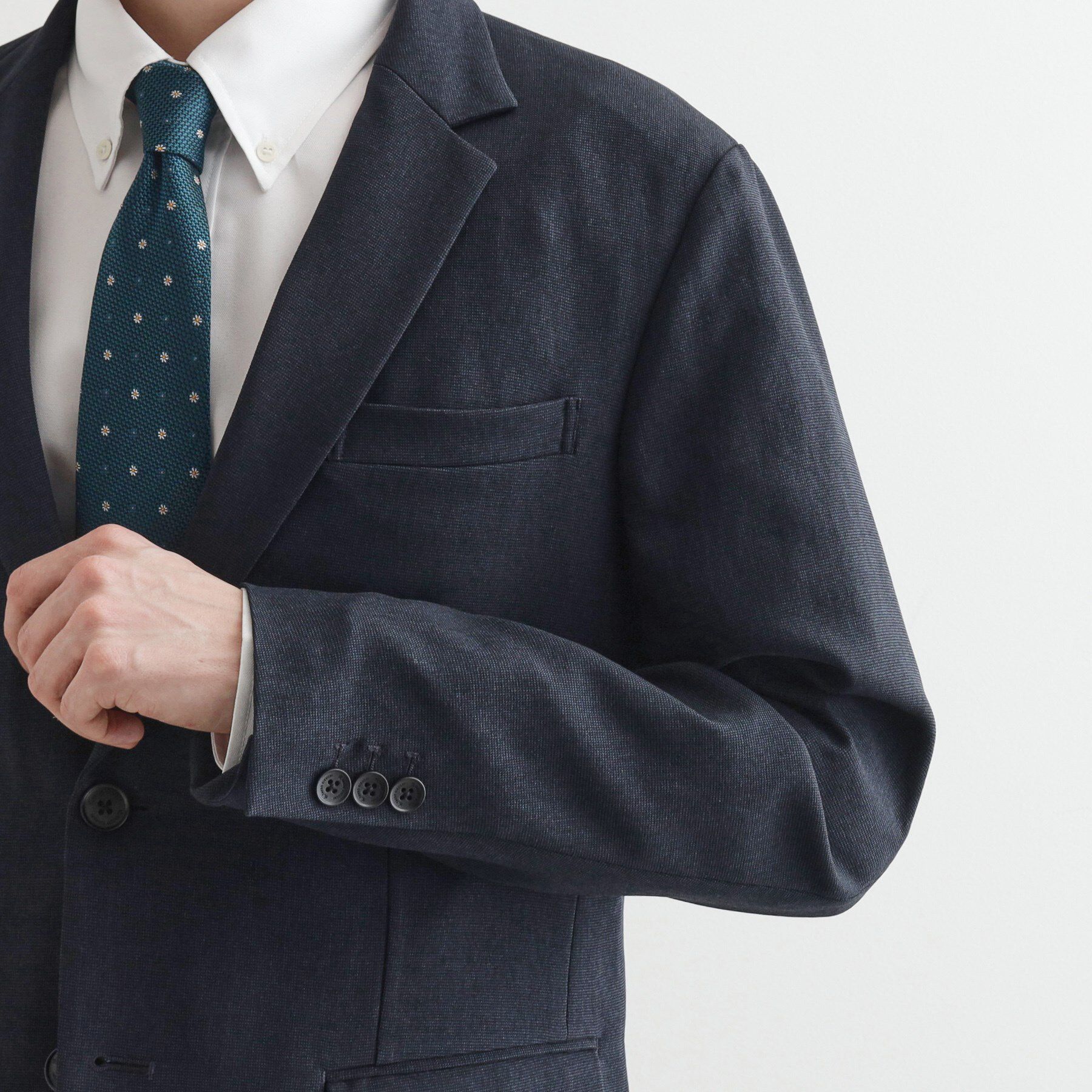 tk.TAKEO KIKUCHI「【洗える】ピンヘッドストレッチセットアップ／上下2点セット／速乾／WEB限定／ビジカジ対応」|スーツ|