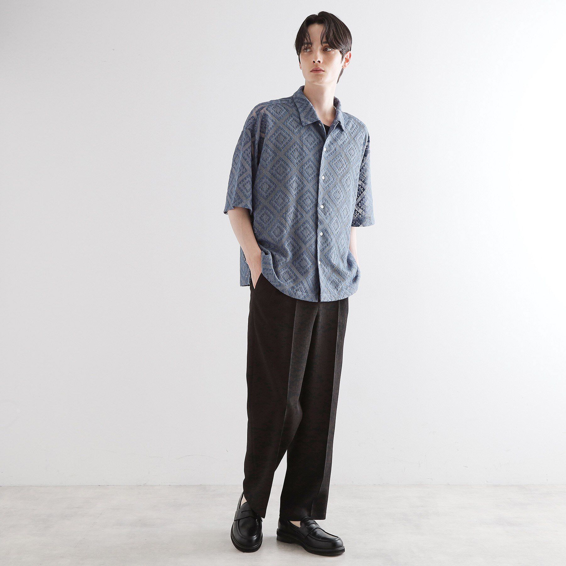 tk.TAKEO KIKUCHI「片染めレースシャツ」|シャツ・ブラウス|