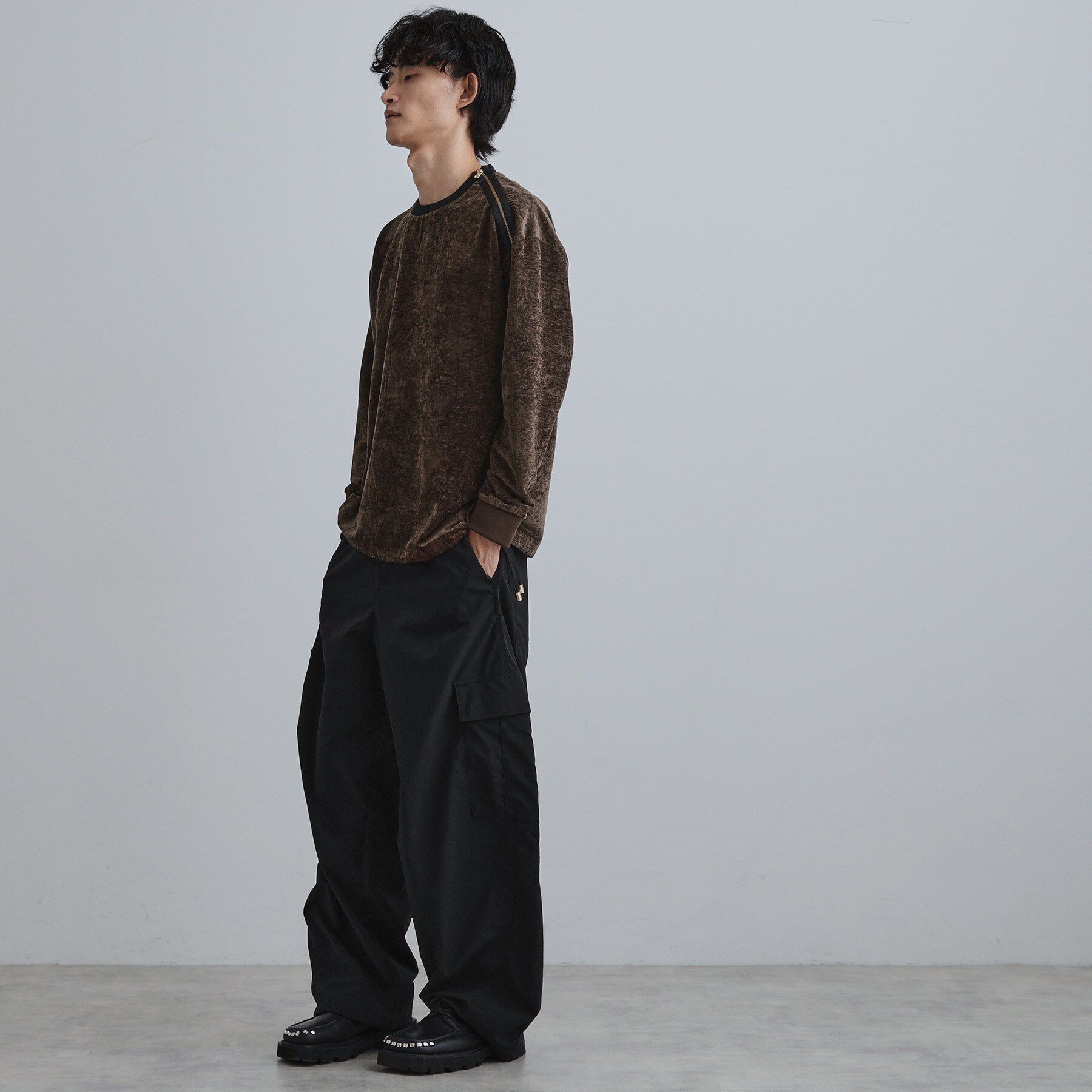 tk.TAKEO KIKUCHI「クラッシュベロアカットソー」|Tシャツ・カットソー|