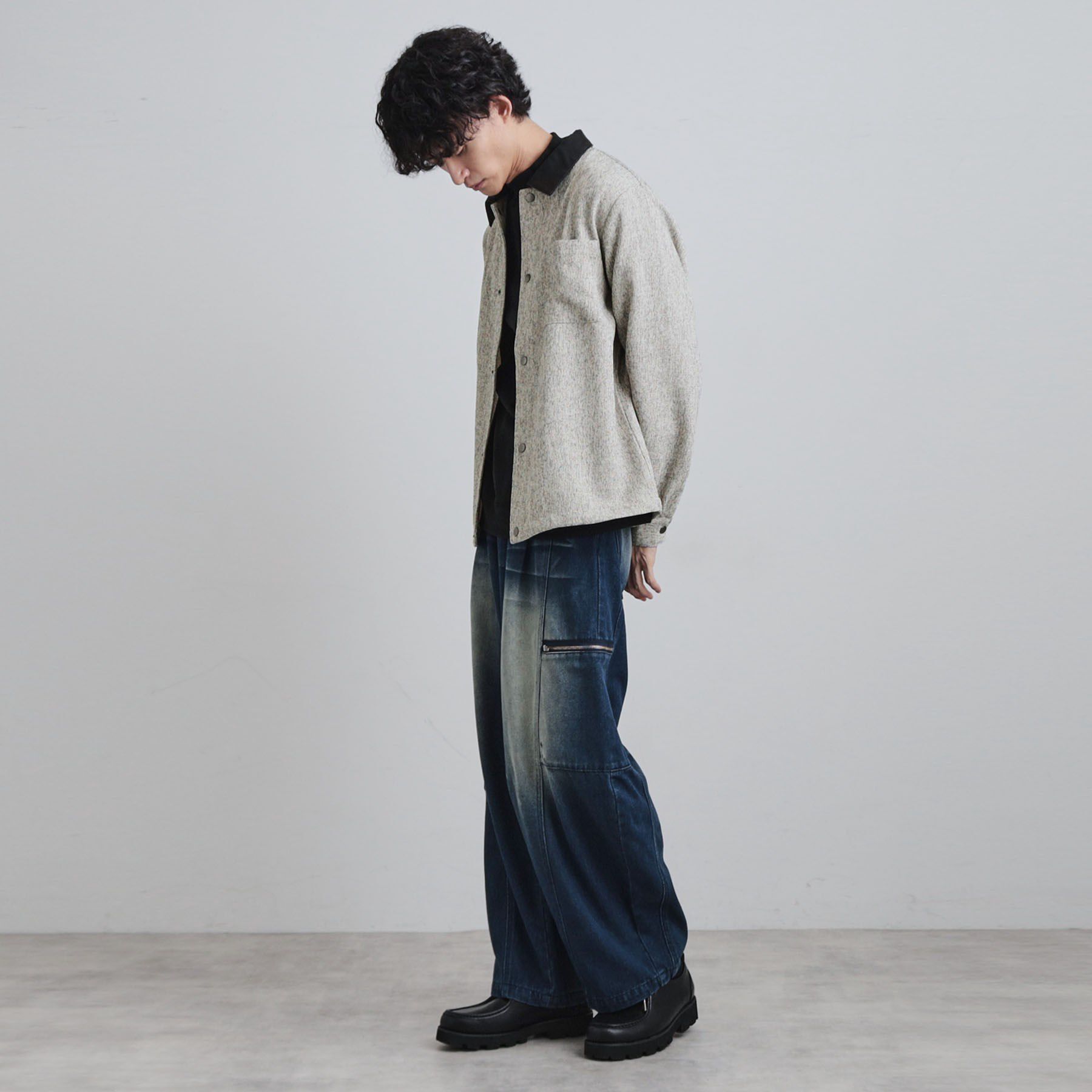 tk.TAKEO KIKUCHI「衿配色ツイードシャツ」|シャツ・ブラウス|