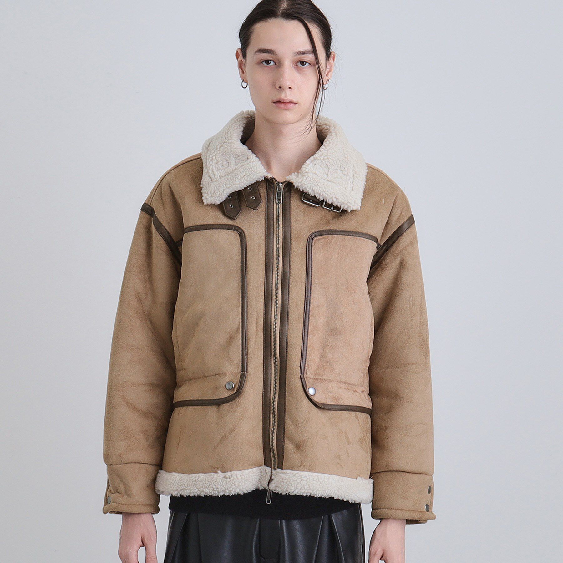 tk.TAKEO KIKUCHI「フェイクムートンブルゾン」|ブルゾン・スタジャン|