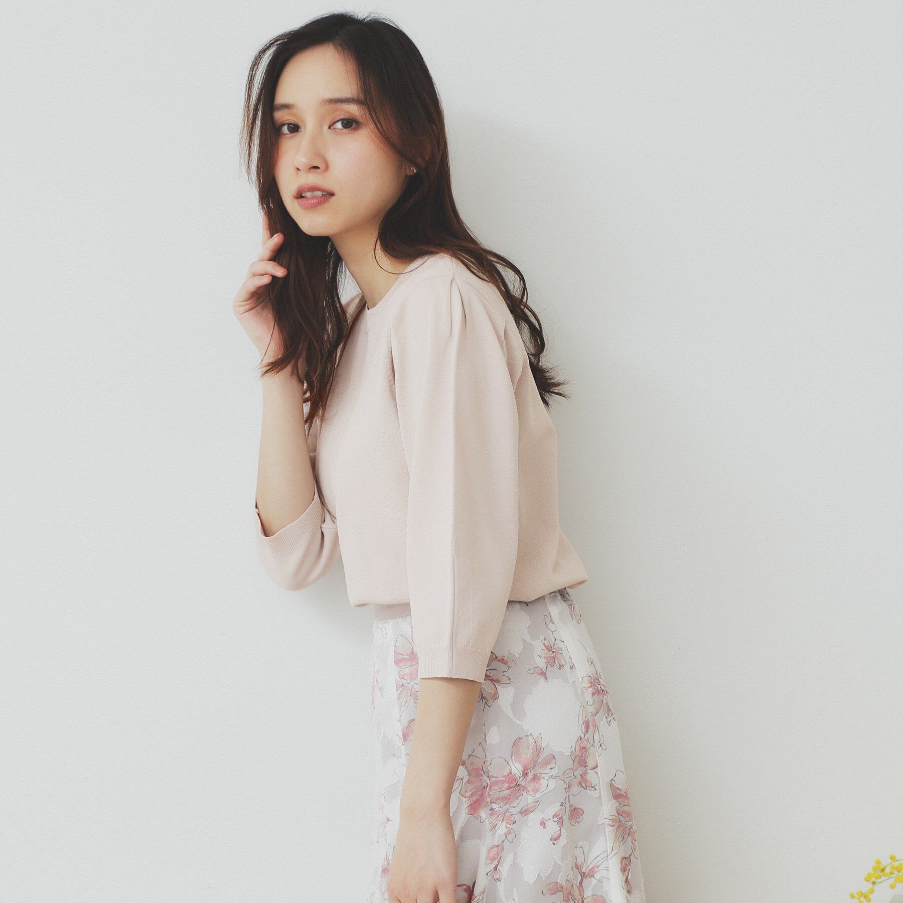 index「《7色展開/XS-LLサイズ》クルーネックデザインスリーブニット【洗濯機洗い可】」|ニット・セーター|