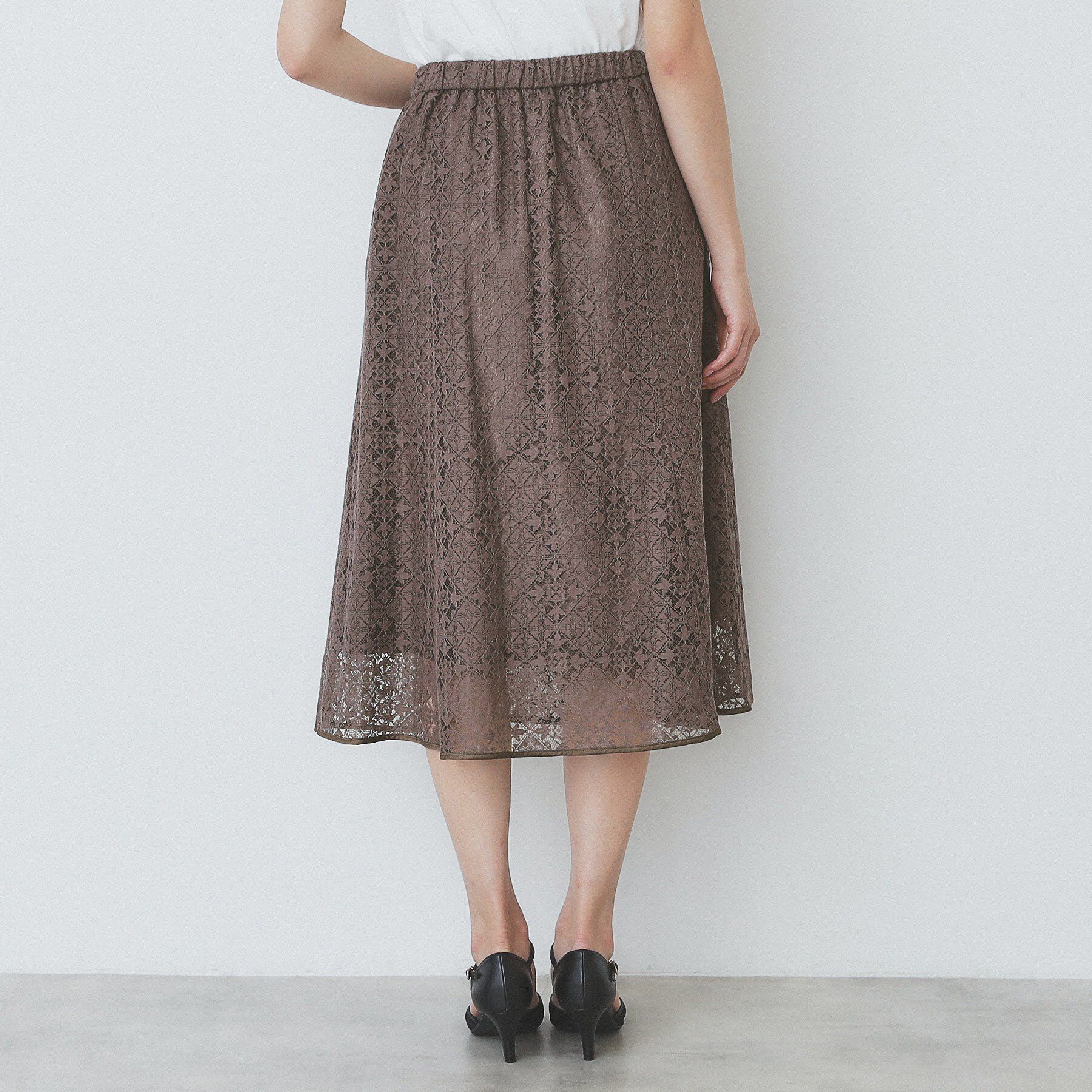 index「ジオメレースフレアスカート/セットアップ対応【洗濯機洗い可】」|スカート|