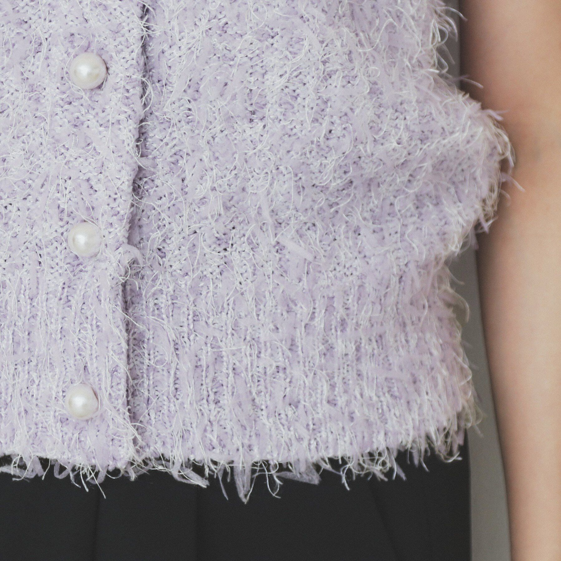 index「《Can Cam掲載》フリンジシャギーコンパクトベスト【洗濯機洗い可】」|ベスト・ジレ|