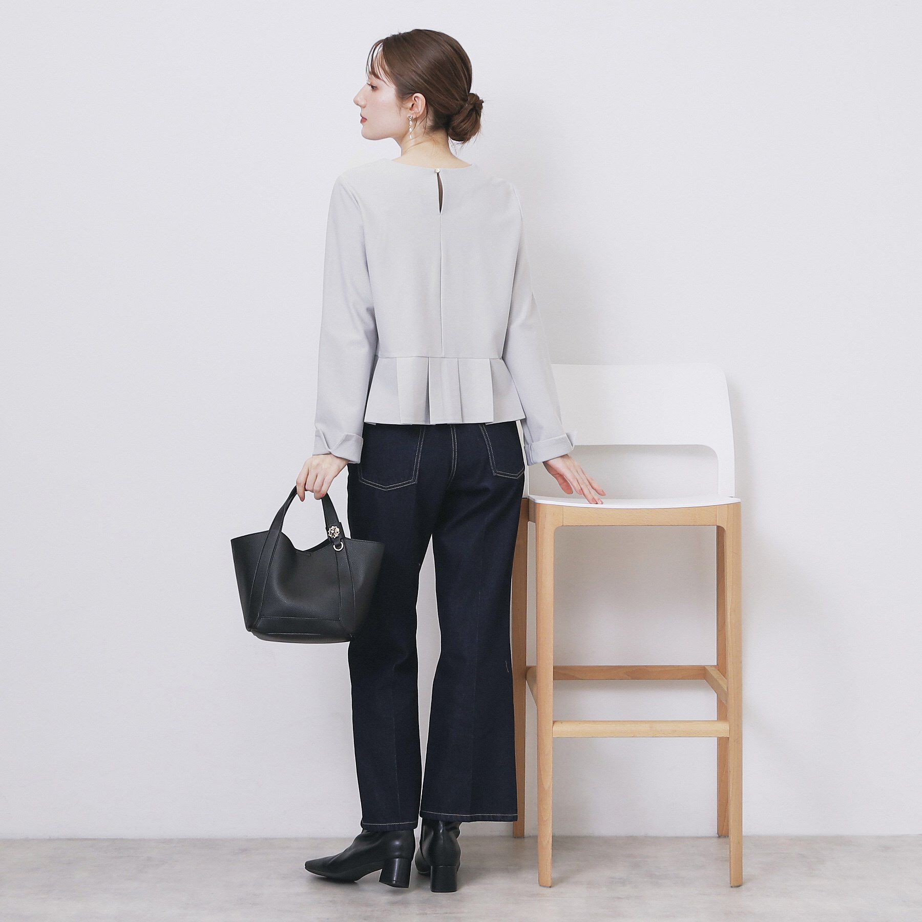 index「ストレッチペプラムラメトップス【洗濯機OK/防シワ/抗ピル】《S～3L》」|Tシャツ・カットソー|