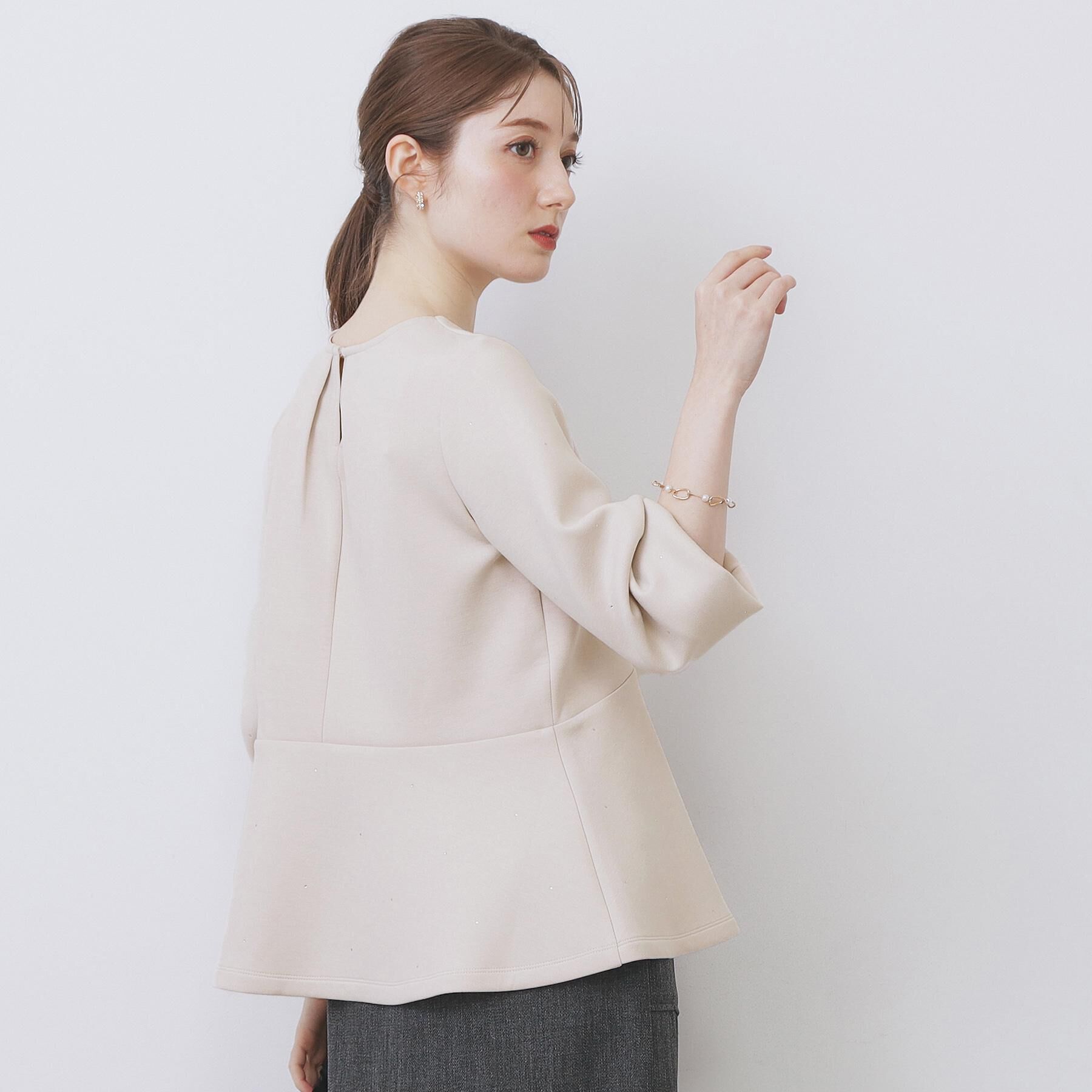 index「ジルコンペプラムトップス【洗濯機OK】」|Tシャツ・カットソー|