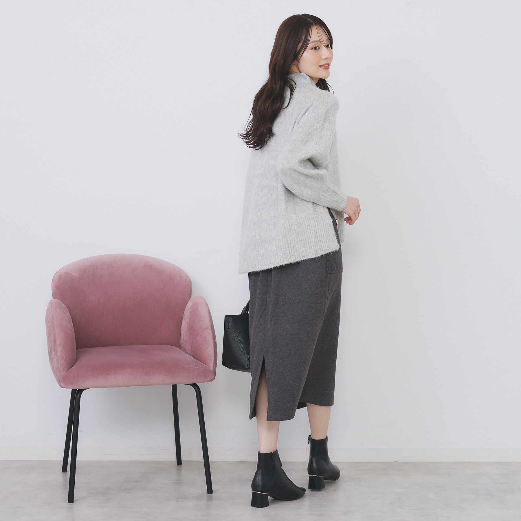 index「ハイネックパフニット【洗濯機OK】」|ニット・セーター|