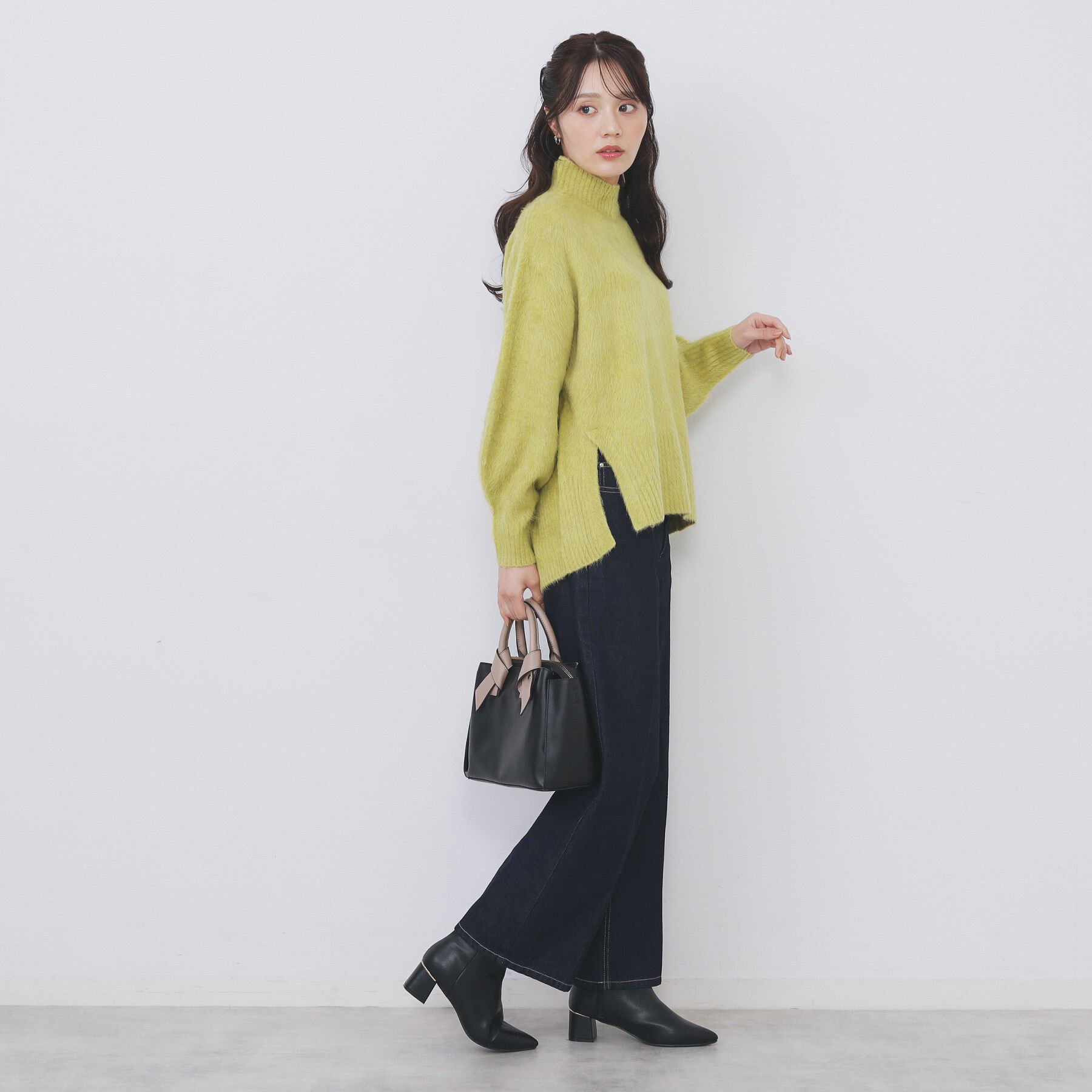 index「ハイネックパフニット【洗濯機OK】」|ニット・セーター|