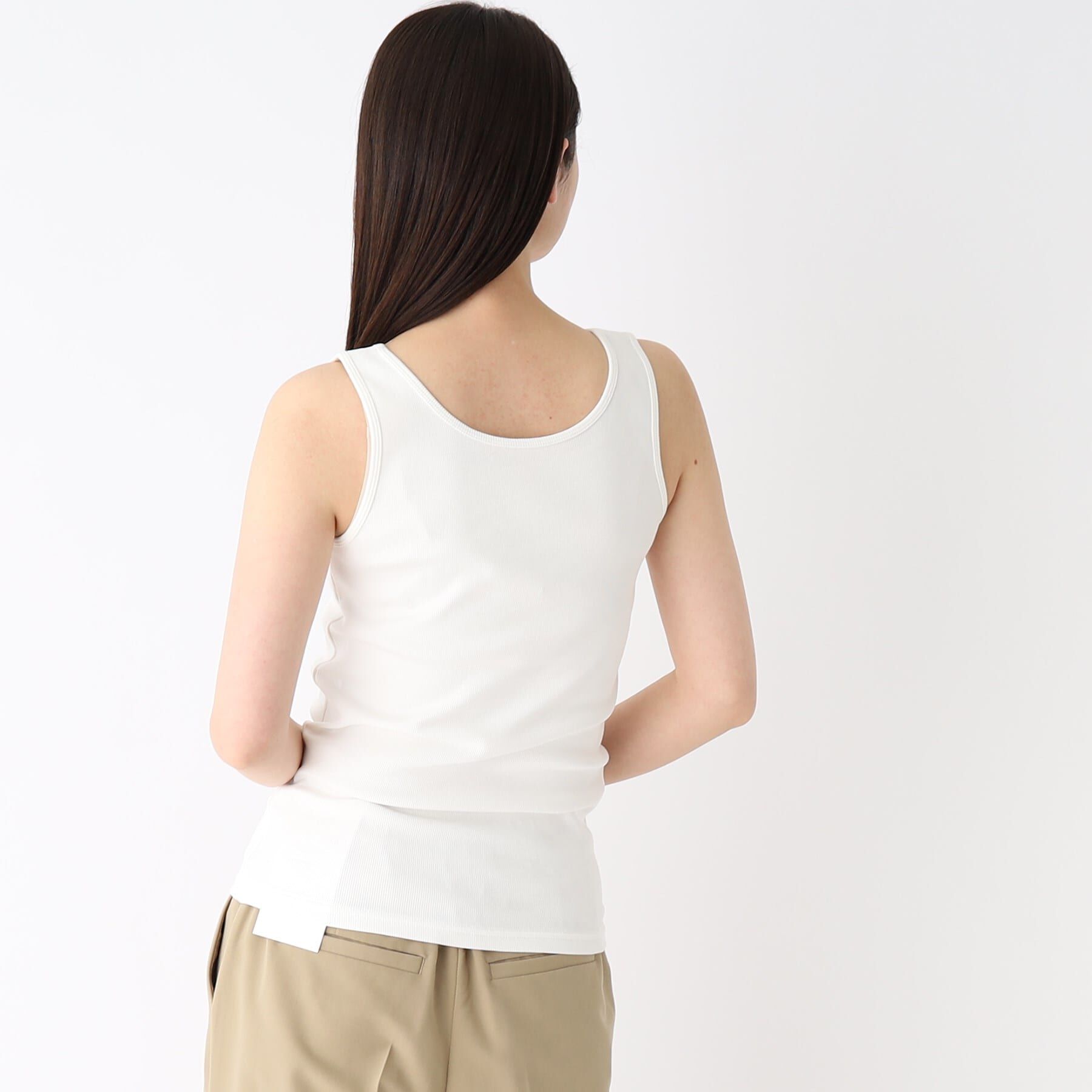 OPAQUE.CLIP「リブタンクトップ【洗濯機洗い可】」|キャミソール|