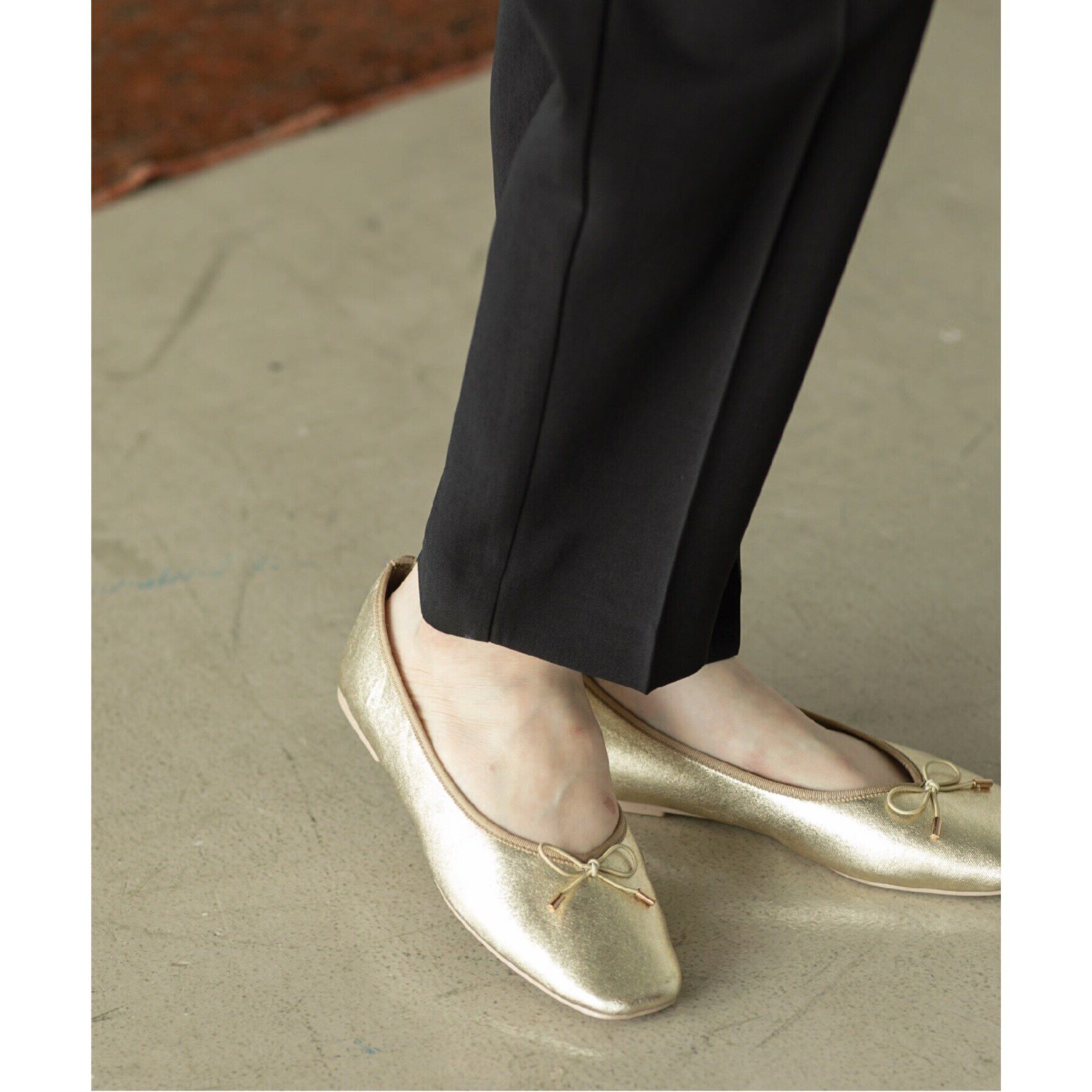 OPAQUE.CLIP「【定番】名品フラットバレエシューズ」|パンプス|ゴールド(007)