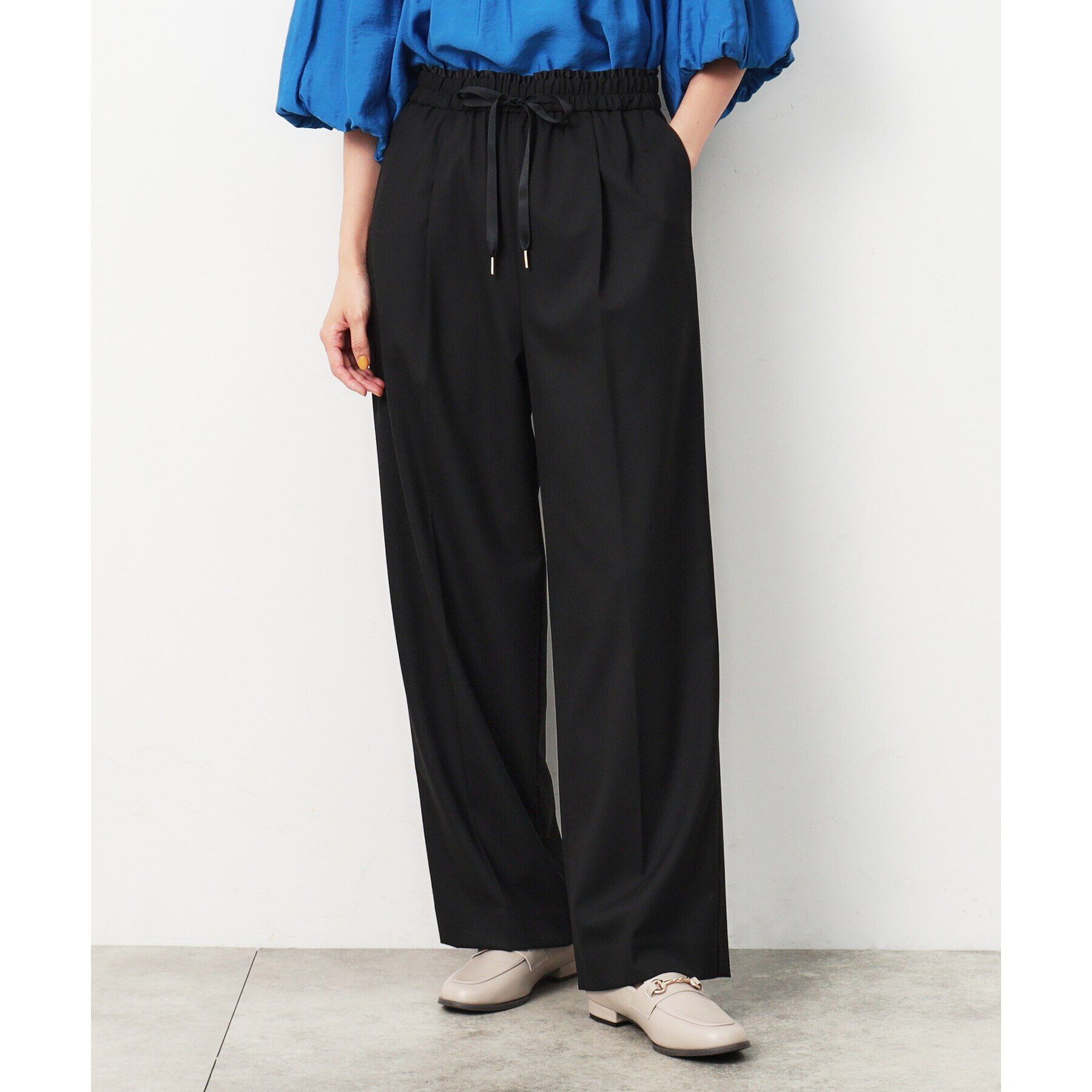 OPAQUE.CLIP「ピンストライプイージーワイドパンツ【洗濯機洗い可】」|その他|