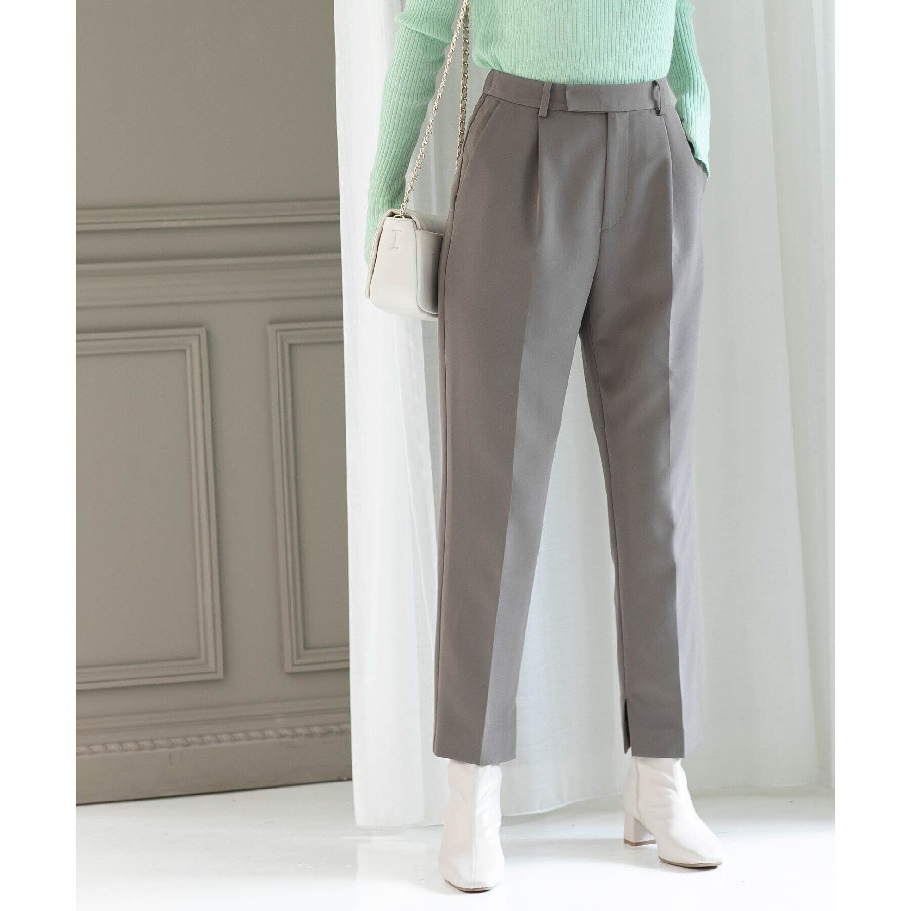 OPAQUE.CLIP「スリットテーパードパンツ／セットアップ対応【洗濯機洗い可】」|その他|