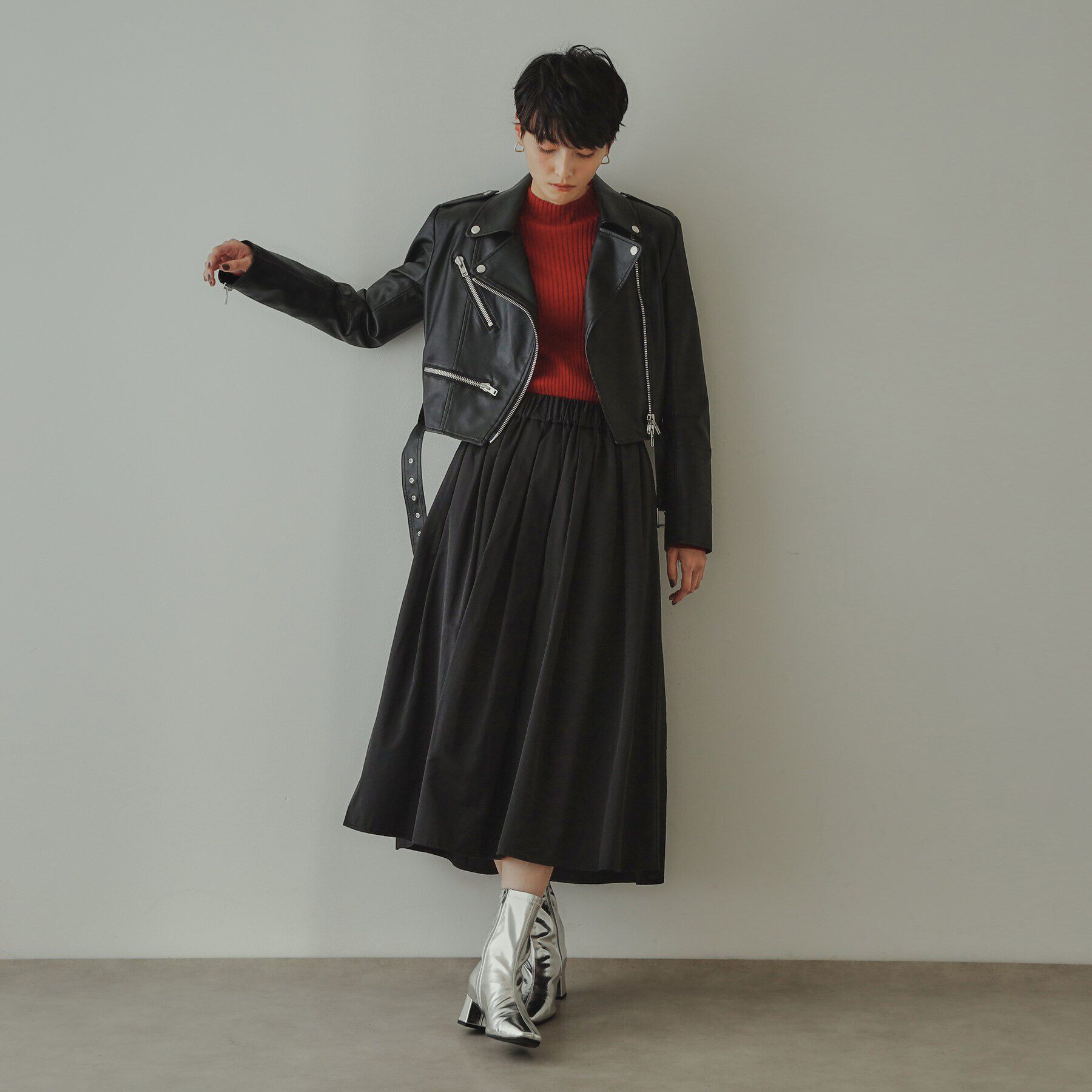 OPAQUE.CLIP「【大草直子さんコラボ】タック＆ギャザースカート」|スカート|