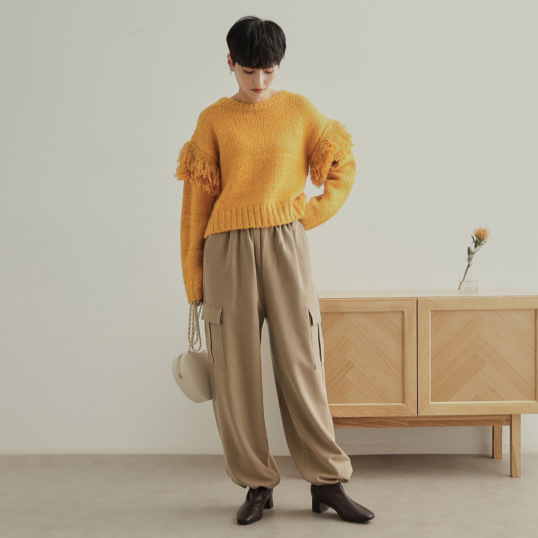 OPAQUE.CLIP「ヘリンボーンイージーカーゴパンツ【洗濯機洗い可】」|その他|