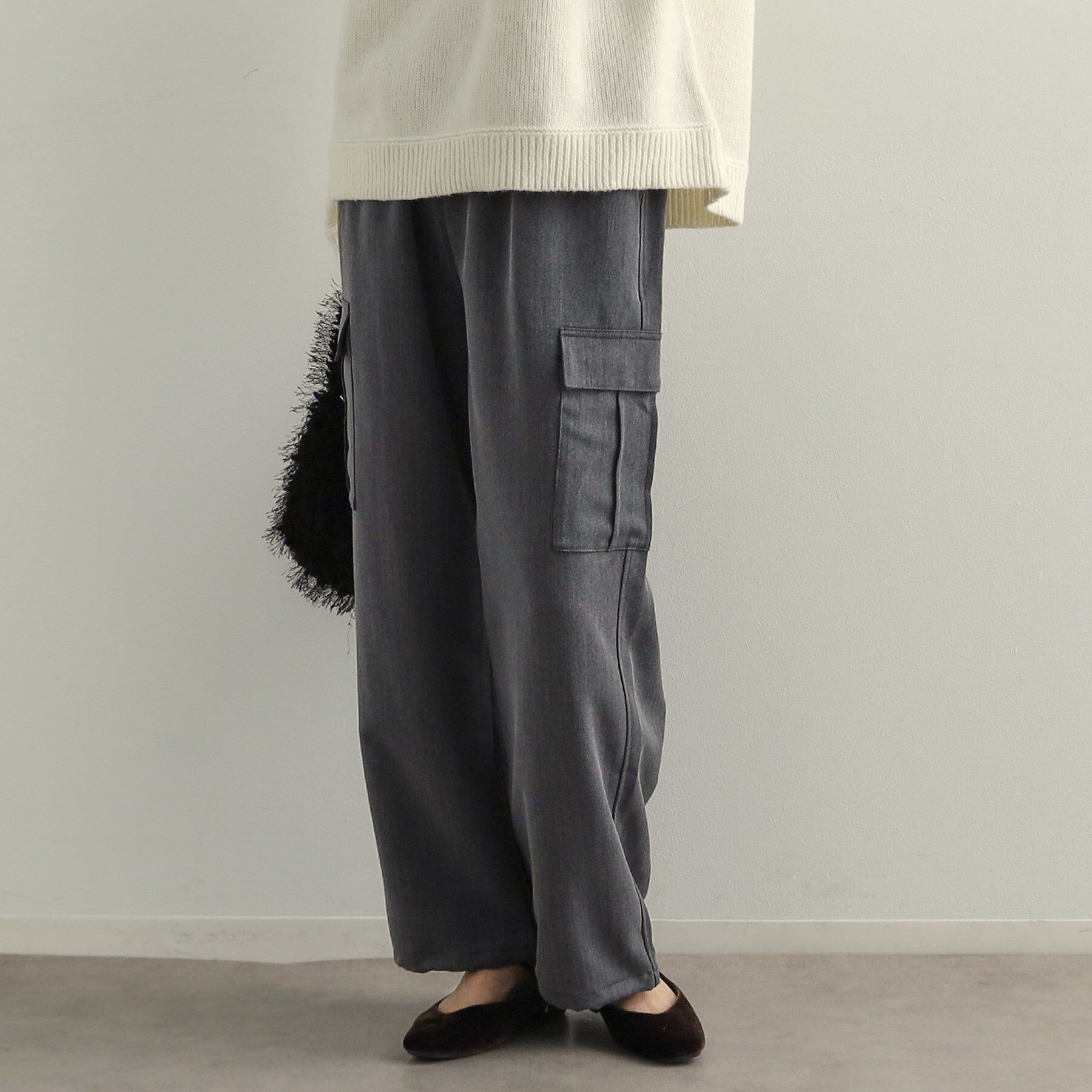 OPAQUE.CLIP「ヘリンボーンイージーカーゴパンツ【洗濯機洗い可】」|その他|