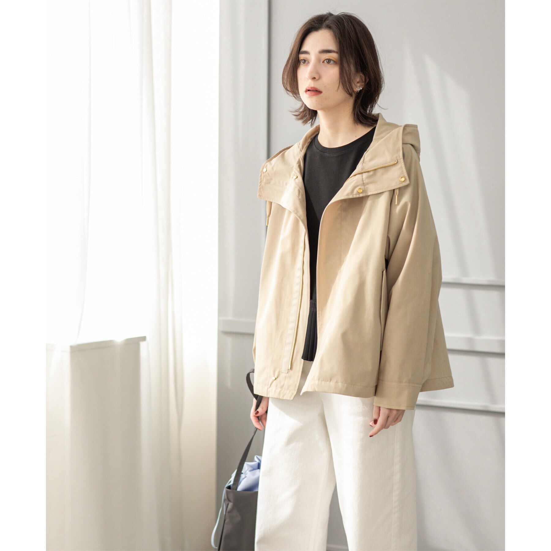 OPAQUE.CLIP「《SS-LLsize》撥水フードブルゾン【洗濯機洗い可/花粉対応】」|ブルゾン・スタジャン|