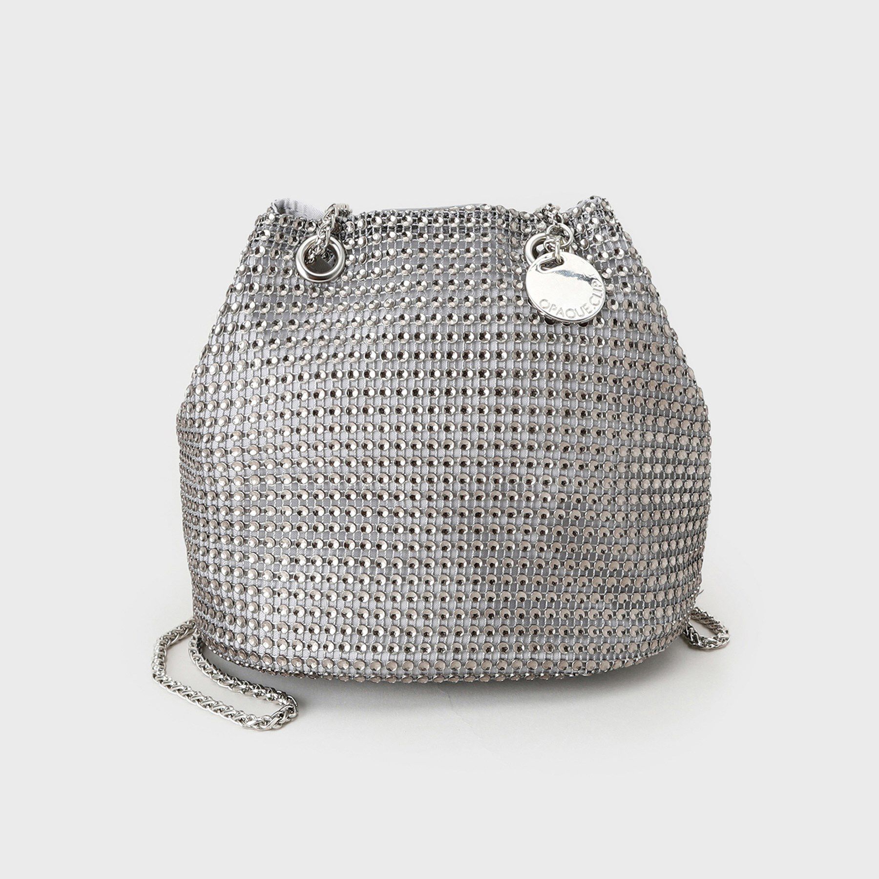 OPAQUE.CLIP「【6色展開】シャイニー素材巾着ミニショルダーバッグ」|ショルダー・メッセンジャー|