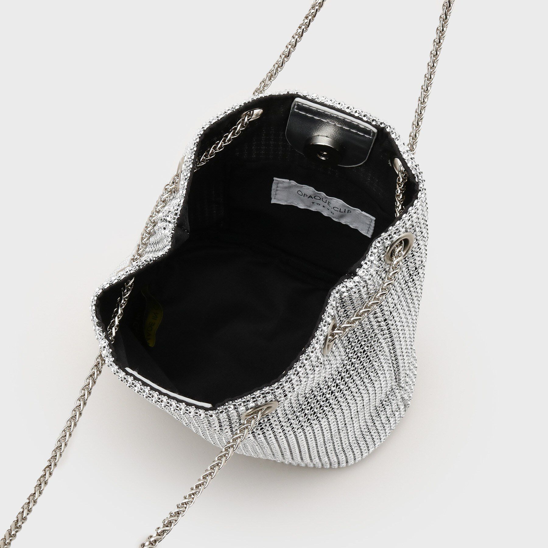 OPAQUE.CLIP「【6色展開】シャイニー素材巾着ミニショルダーバッグ」|ショルダー・メッセンジャー|