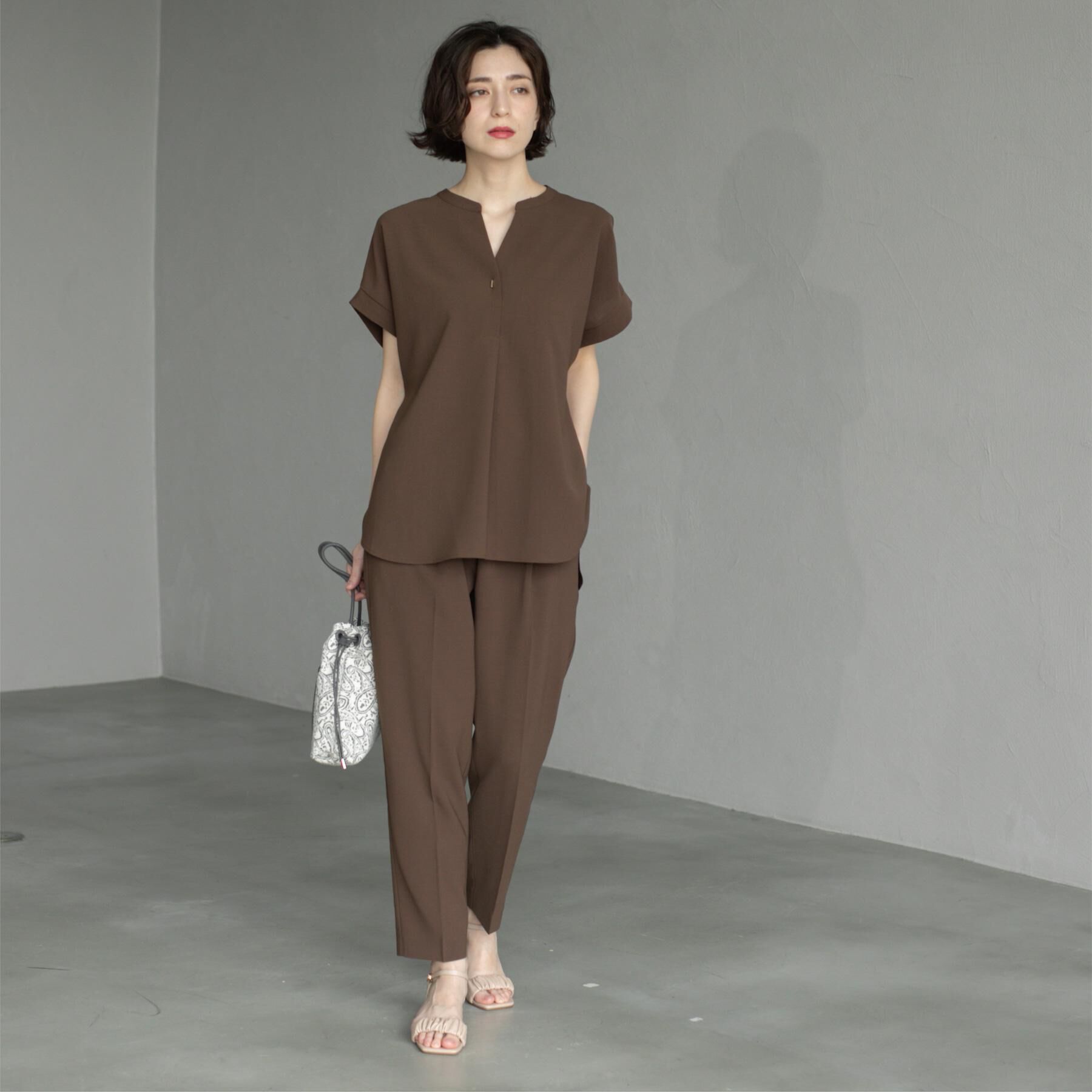 OPAQUE.CLIP「《6色展開/丈が選べる》美脚イージーテーパードパンツ/セットアップ対応【ストレッチ/洗濯機洗い可/防」|その他|