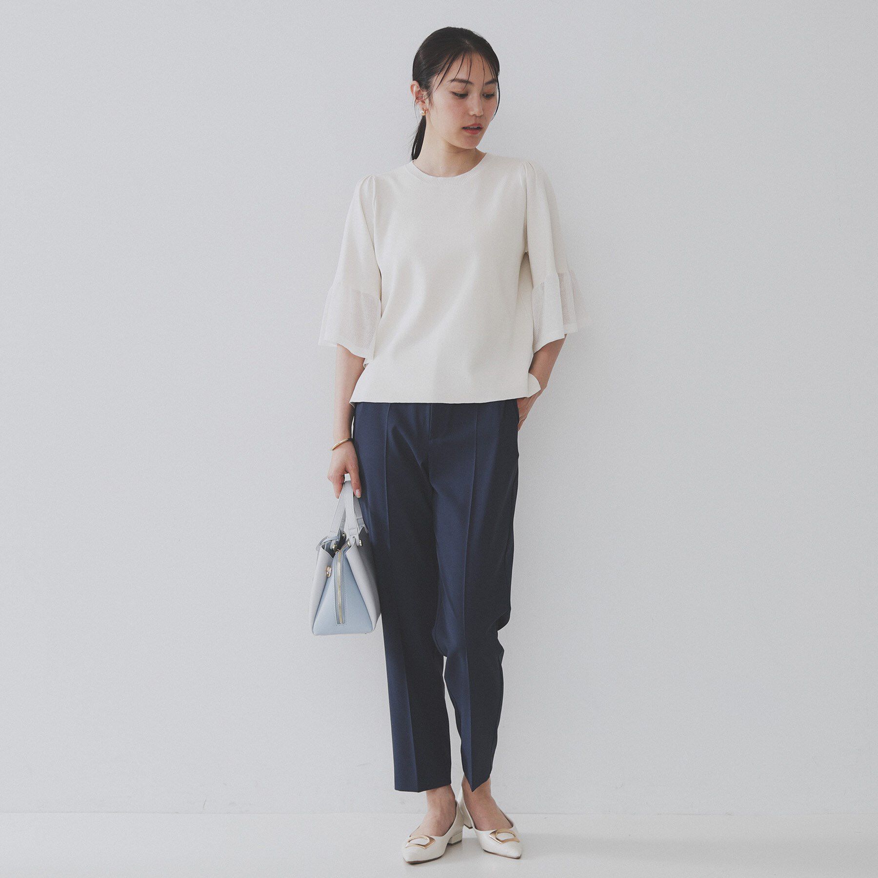 OPAQUE.CLIP「ストレッチリネンライク美脚テーパードパンツ【洗濯機洗い可/吸水速乾】」|その他|