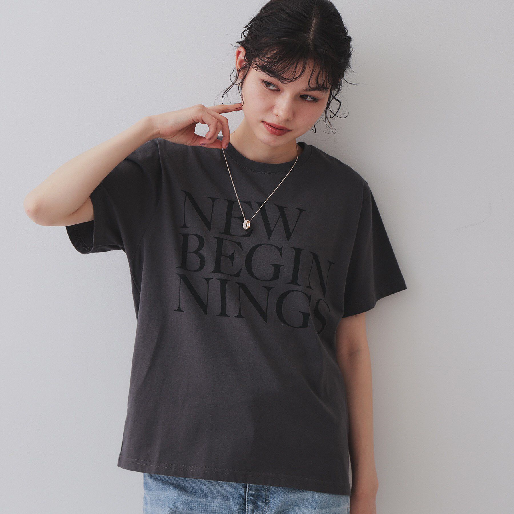 OPAQUE.CLIP「キルトビジューリングネックレス」|ネックレス|