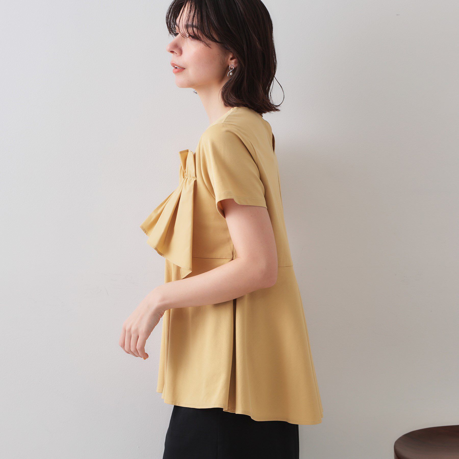 OPAQUE.CLIP「フリルドッキングペプラムトップス【接触冷感/洗濯機洗い可】」|Tシャツ・カットソー|