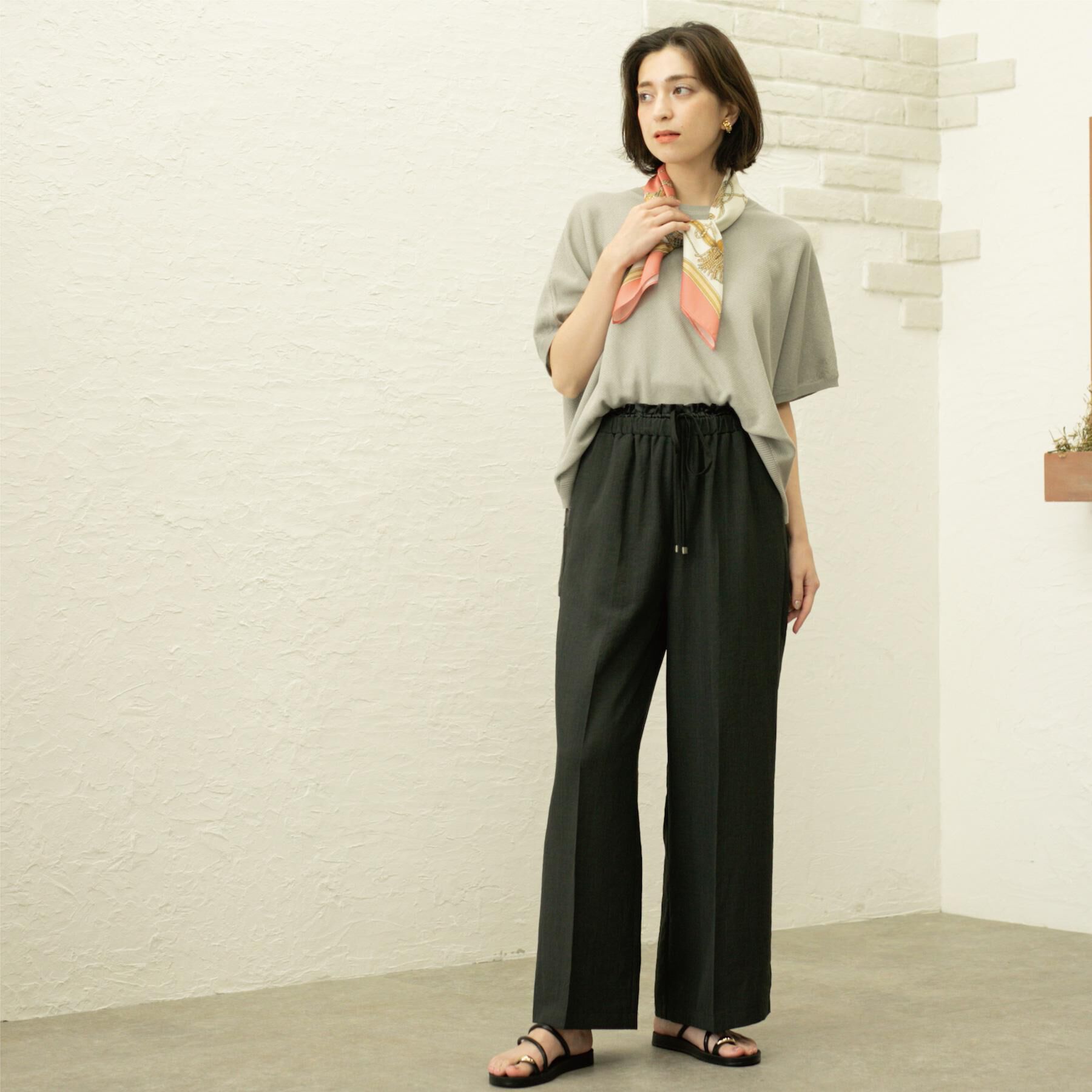 OPAQUE.CLIP「ウエストサテン使いイージーワイドパンツ【洗濯機洗い可】」|その他|