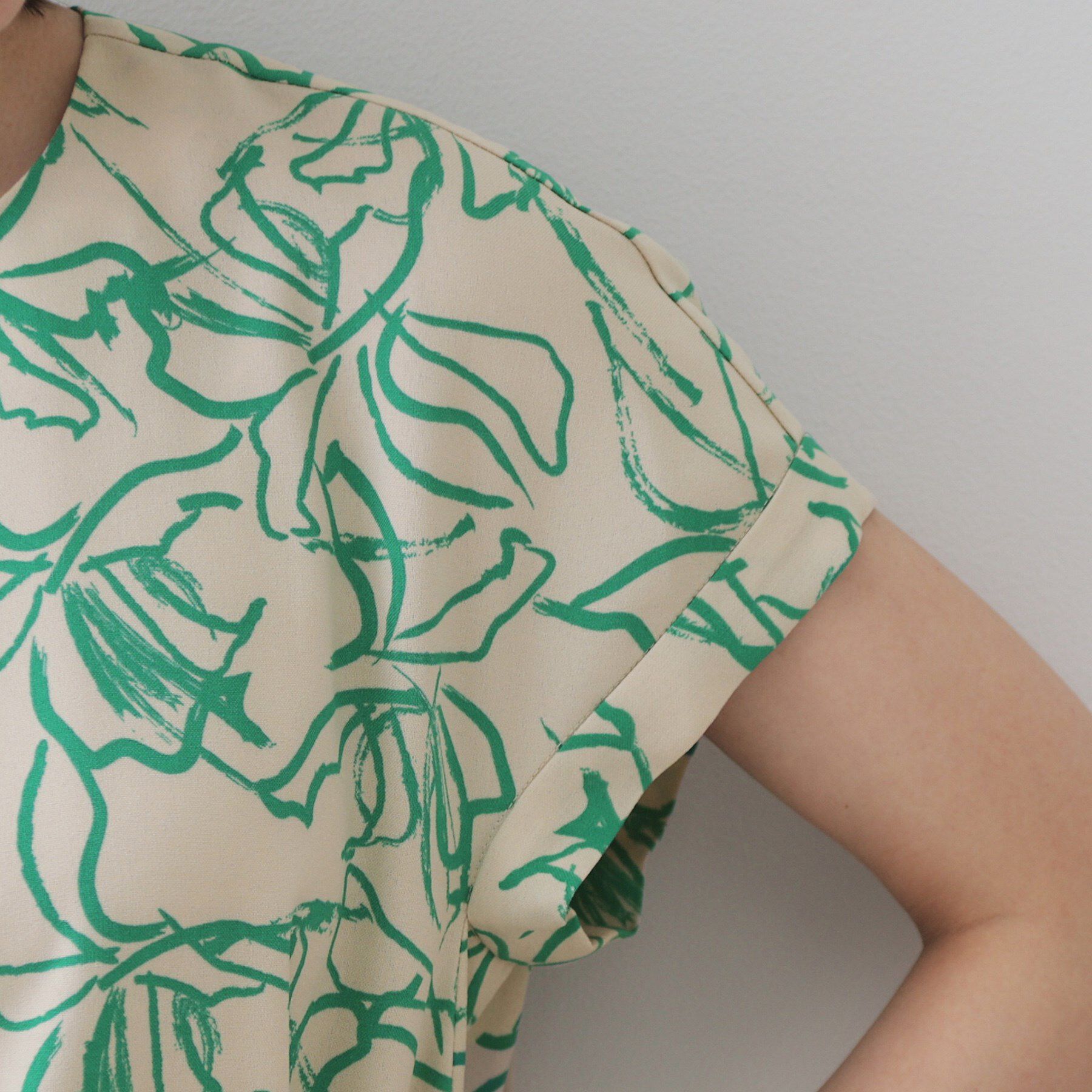 OPAQUE.CLIP「手書き風プリントワンピース【洗濯機洗い可】」|ワンピース|