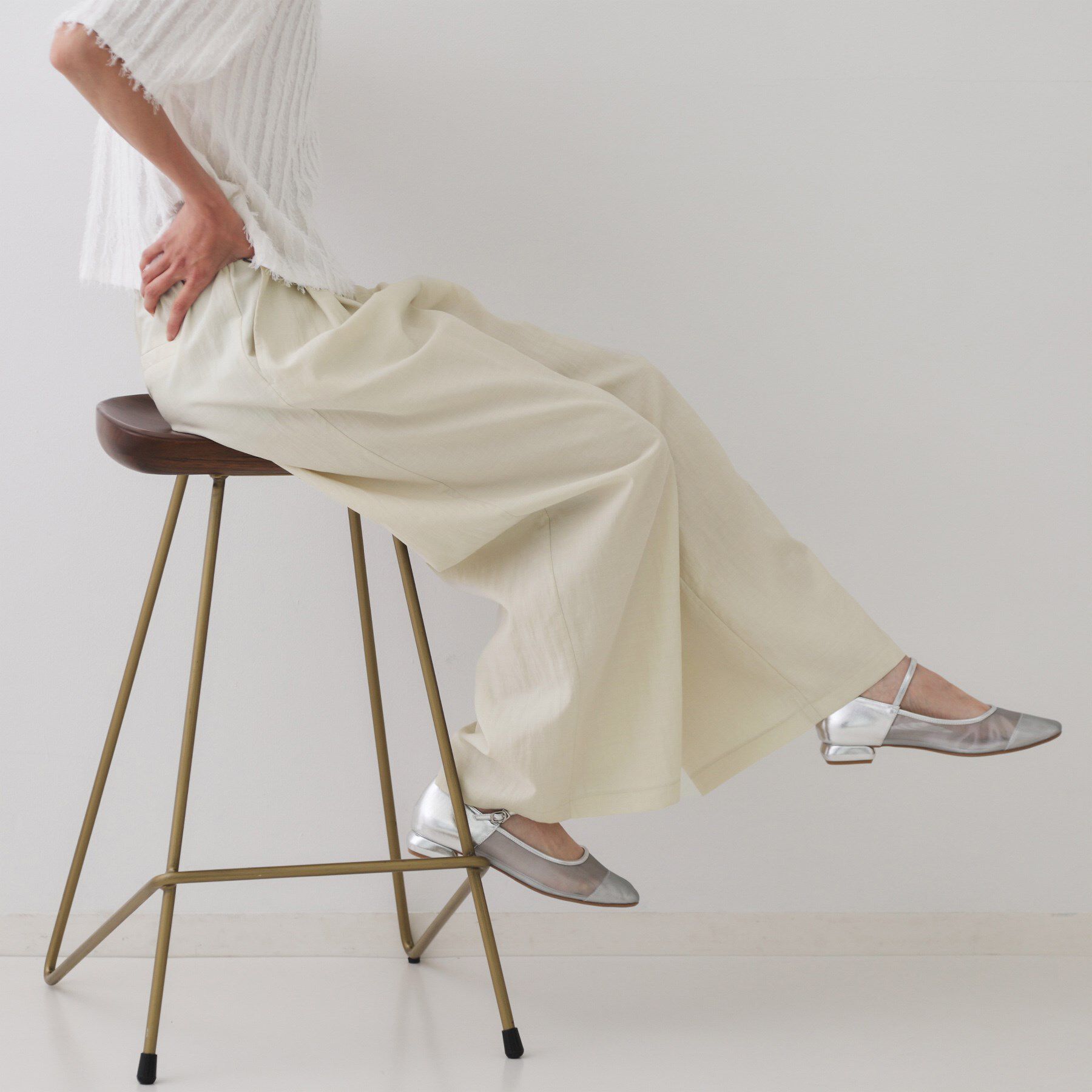 OPAQUE.CLIP「ナイロン混イージーワイドパンツ【洗濯機洗い可】」|その他|