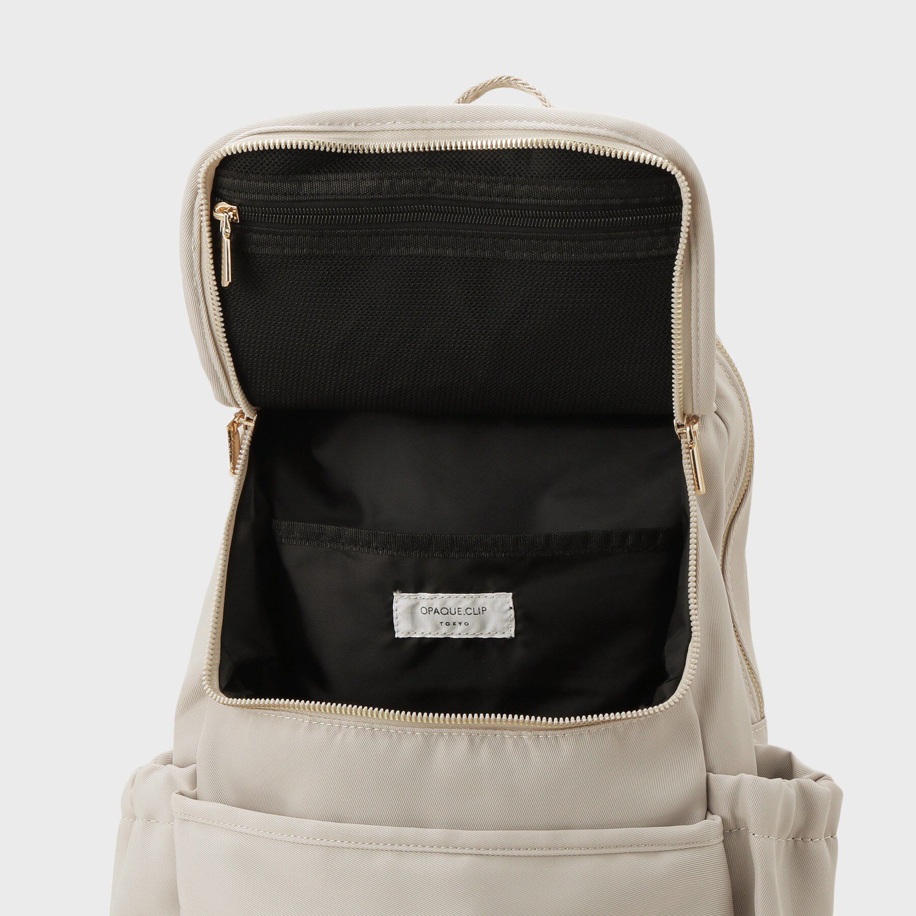 OPAQUE.CLIP「【撥水加工/多ポケット/A4サイズ対応】マルチファンクションツイルリュックサック」|リュック|
