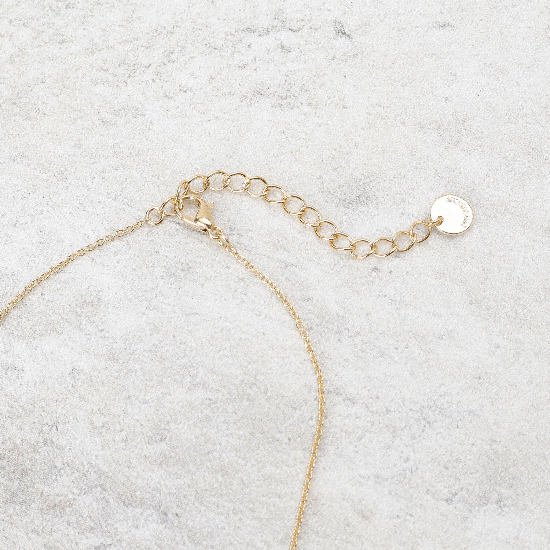 OPAQUE.CLIP「エポ&times;メタル&times;ビジュー トリプルリングネックレス」|ネックレス|