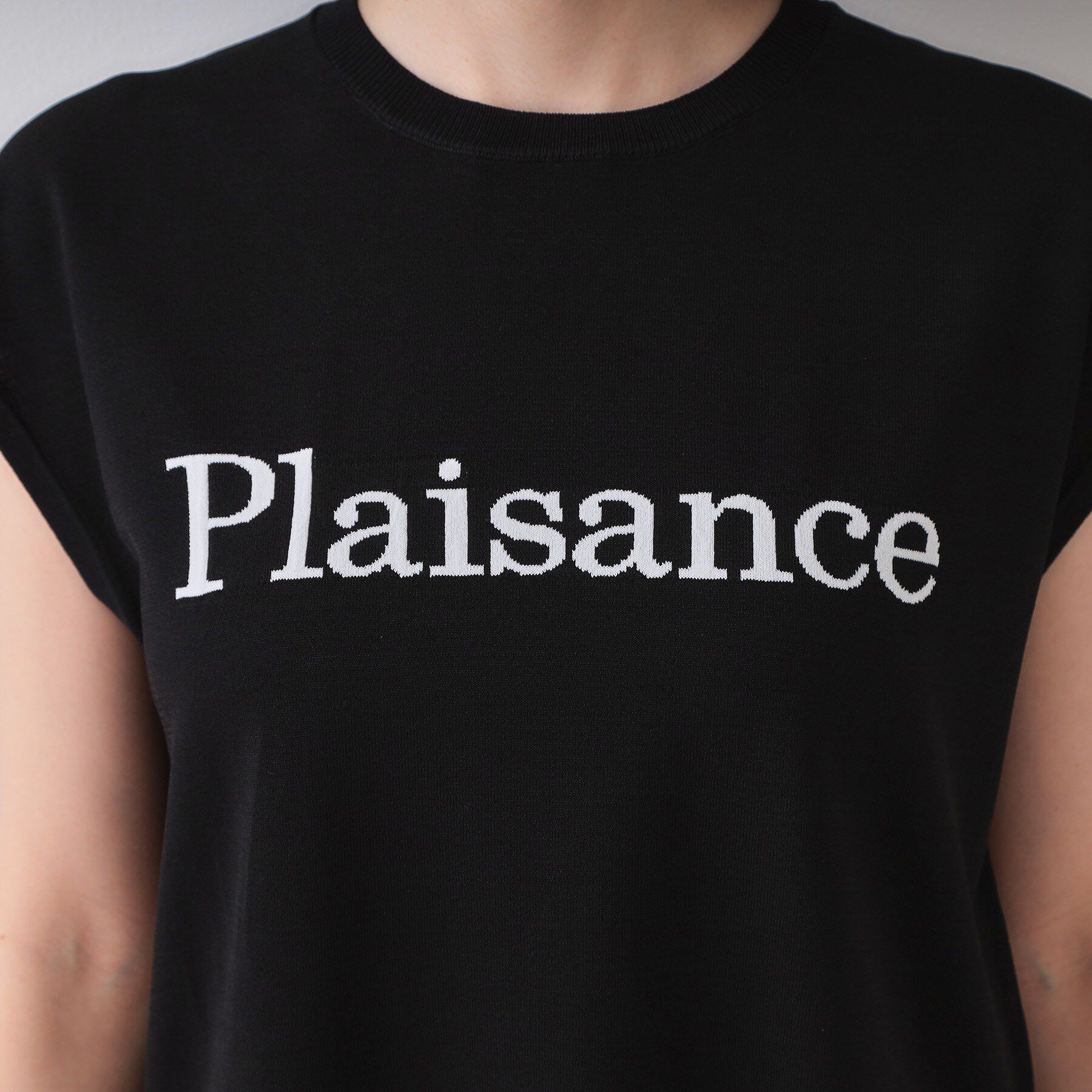 OPAQUE.CLIP「ロゴフレンチスリーブニット【洗濯機洗い可/UV/接触冷感/抗ピル】」|ニット・セーター|